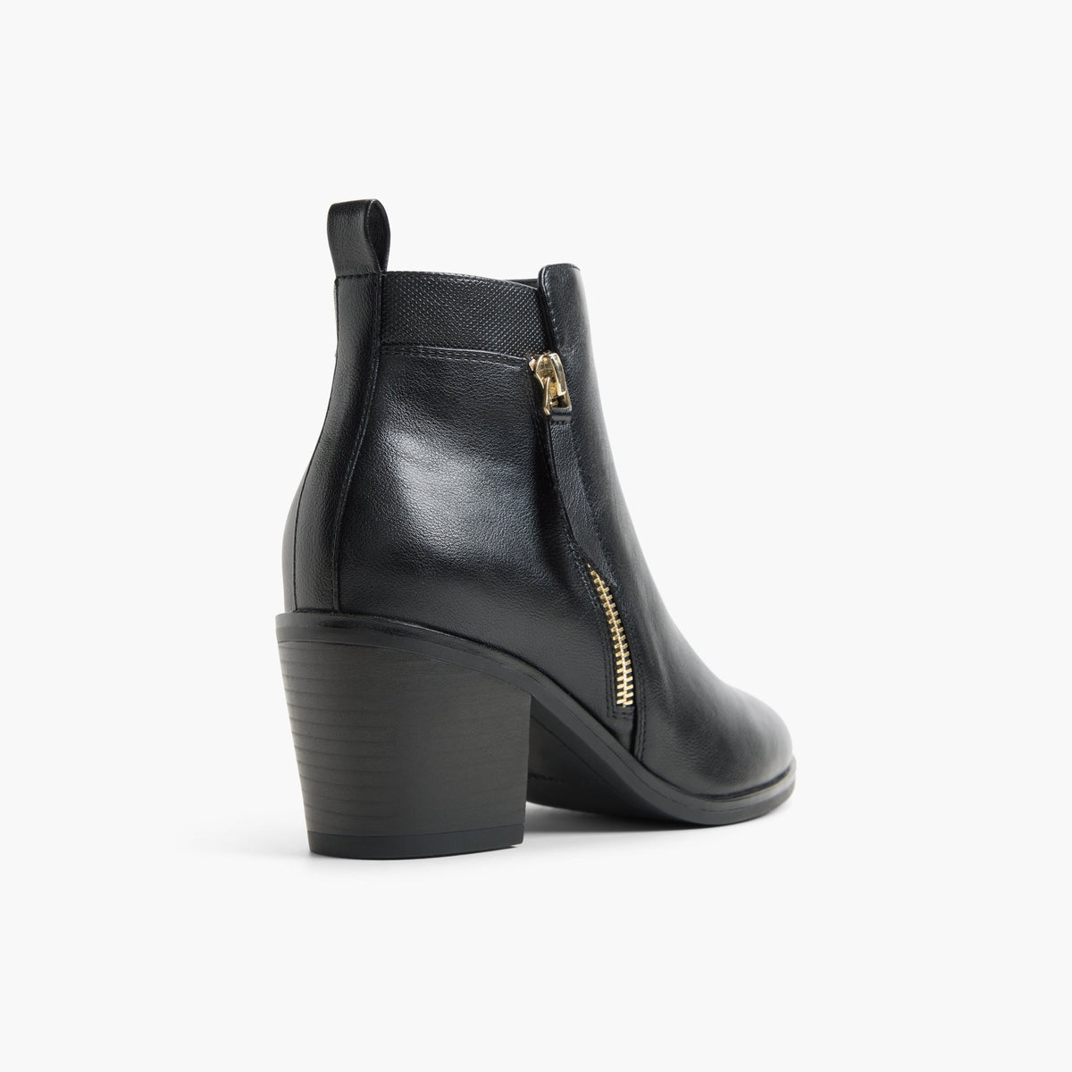 Three-quarter angle of Black Nathaly Ankle Boots's back side