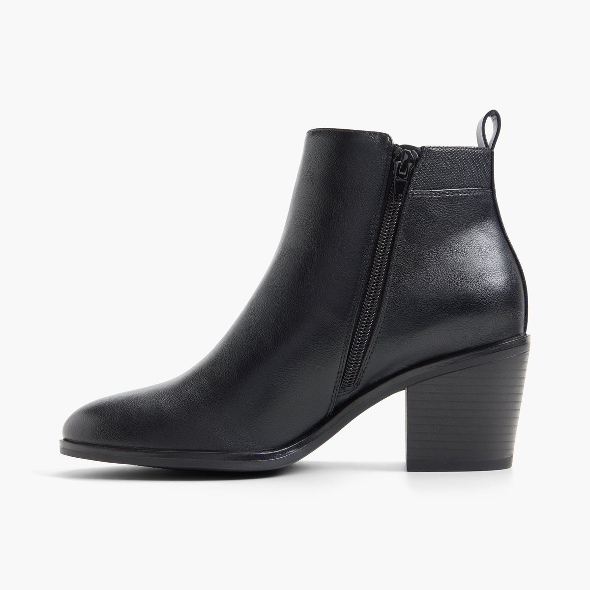 Side view of Black Nathaly Ankle Boots