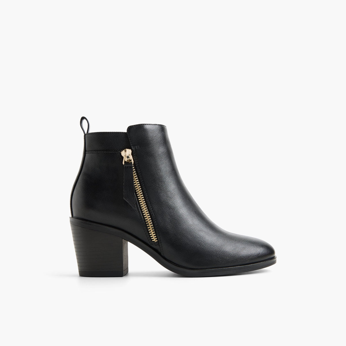 Main View of Black Nathaly Ankle Boots for Womens
