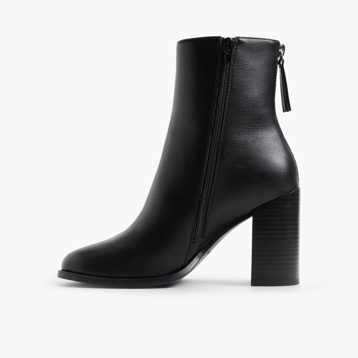 Side view of Black Veya Ankle Boots