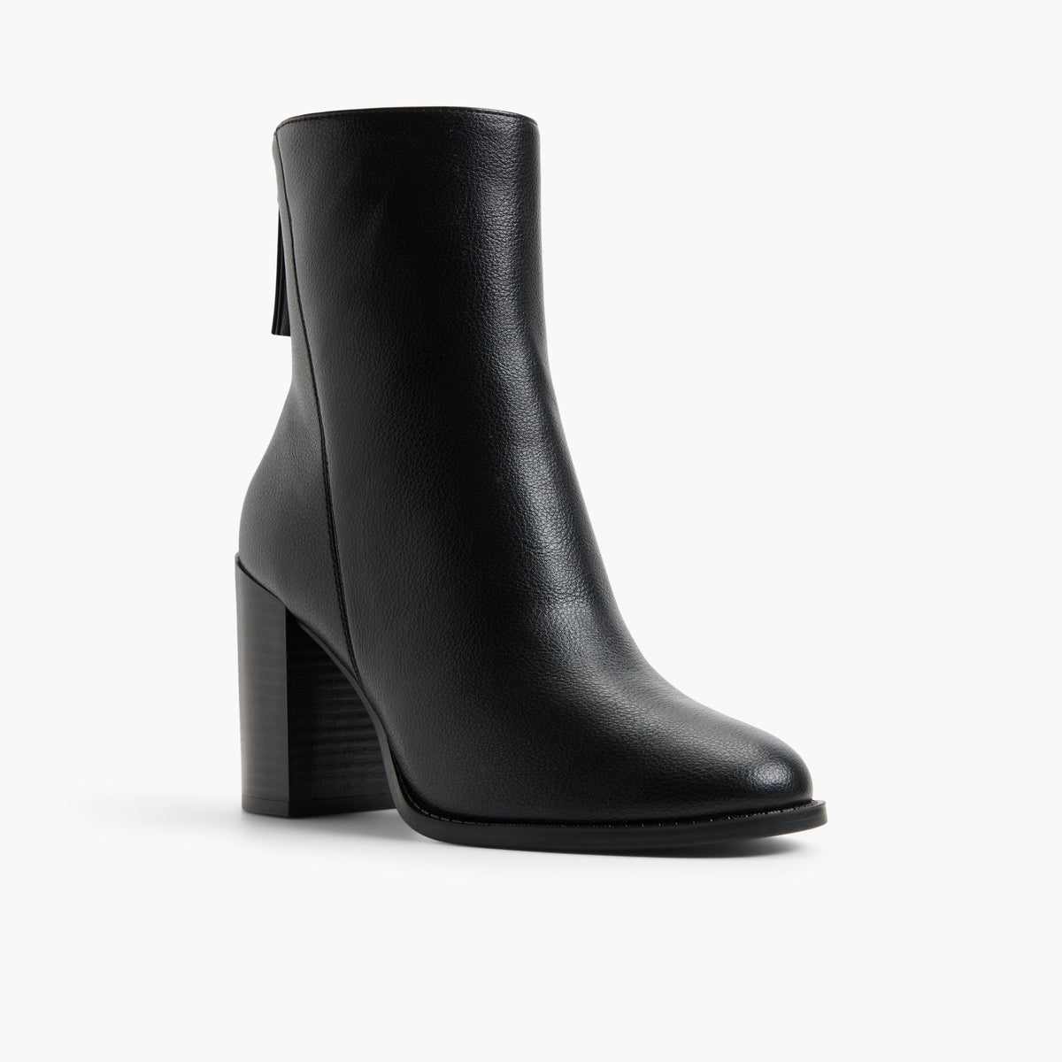 Three-quarter angle of Black Veya Ankle Boots's front side