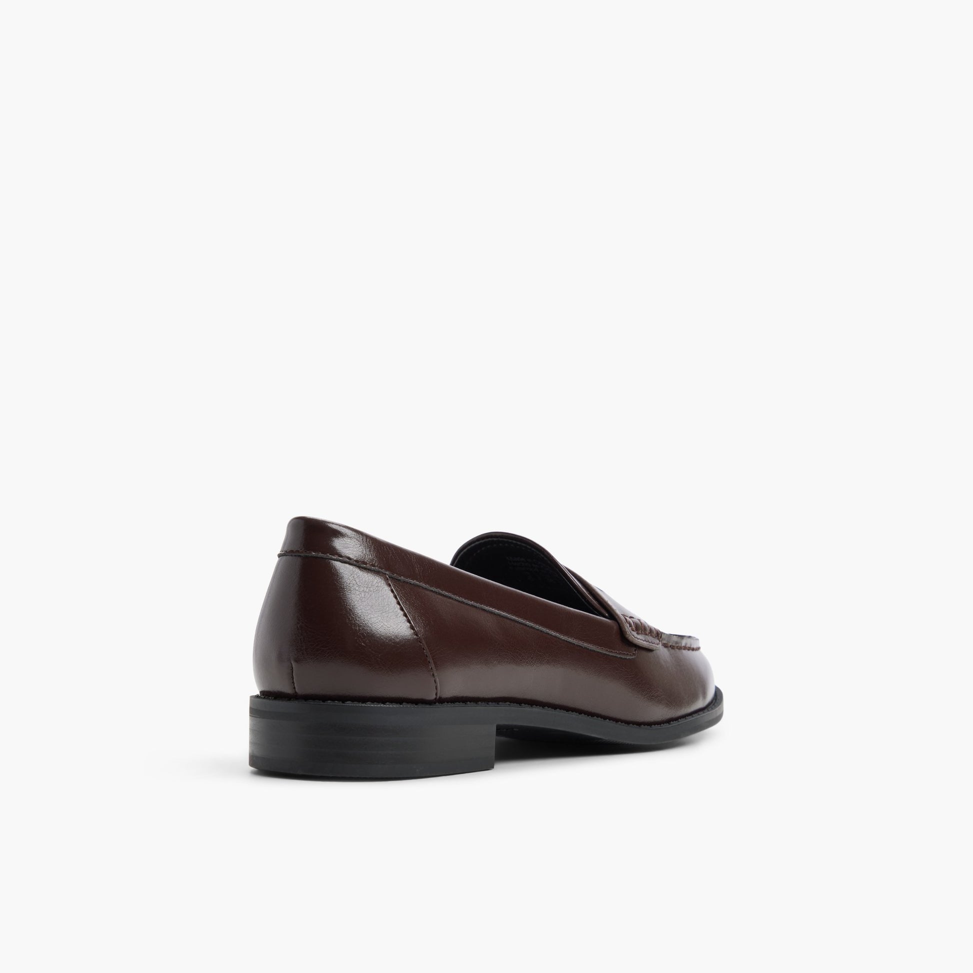 Three-quarter angle of Dark brown Veroniica Loafers's back side