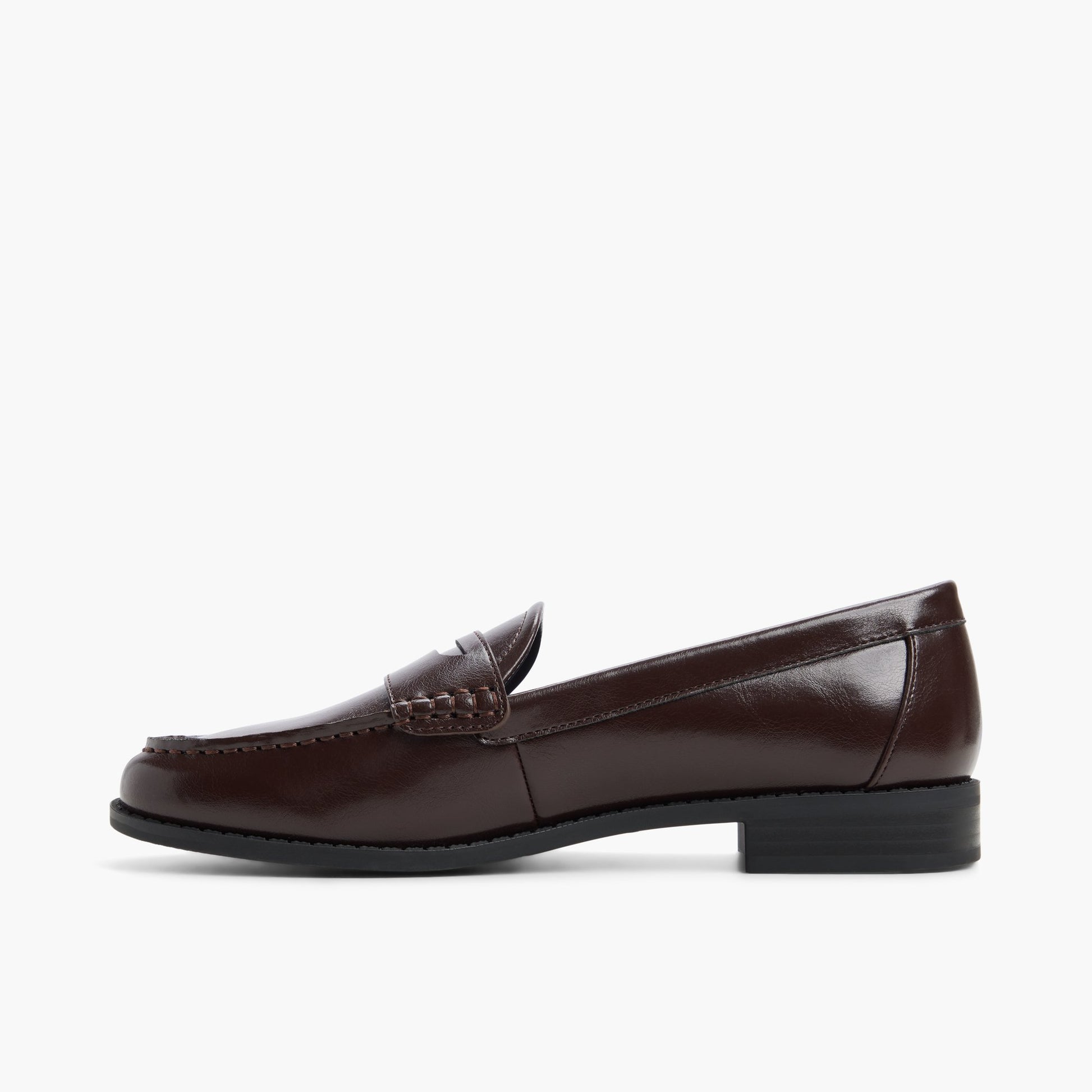 Side view of Dark brown Veroniica Loafers