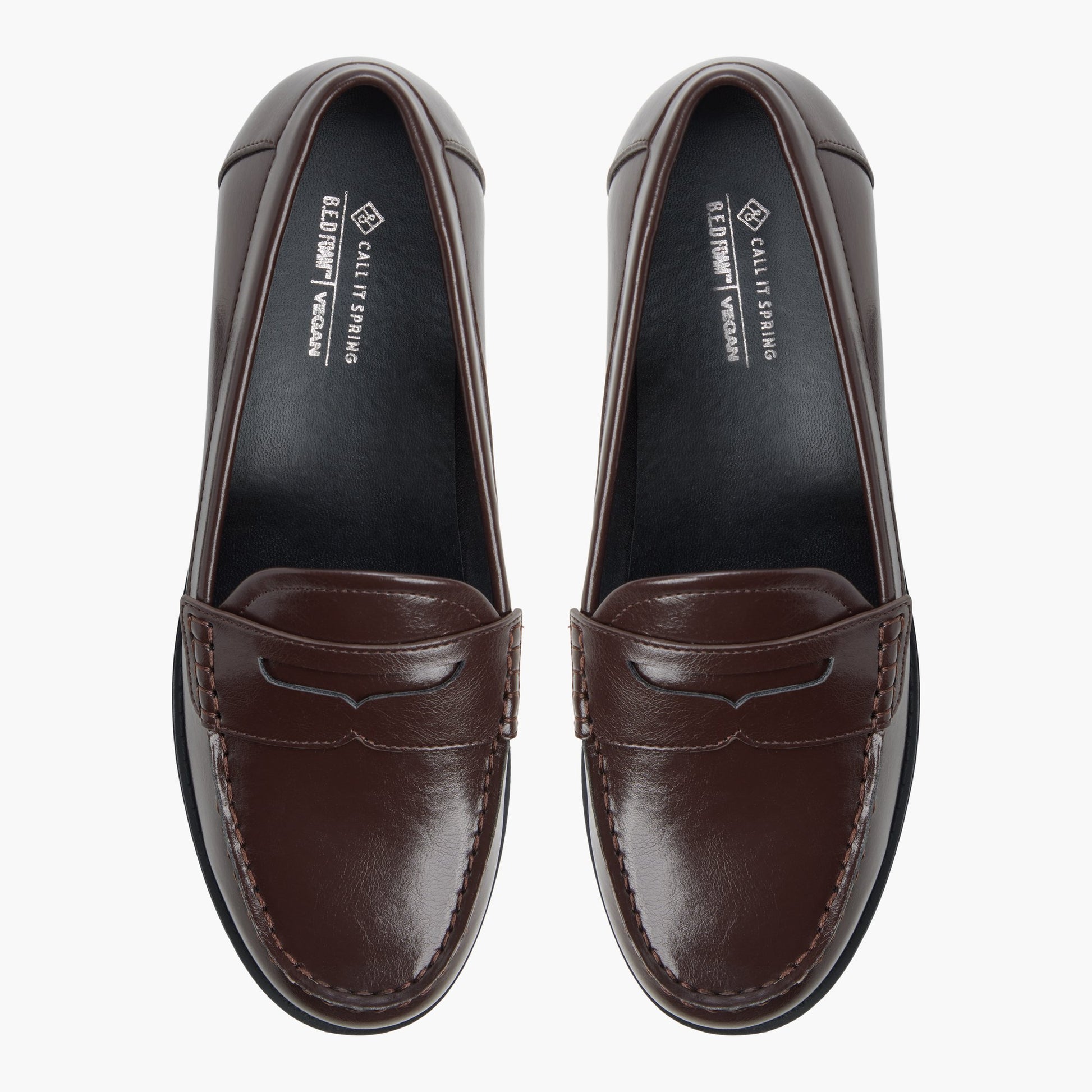 Top-down view of the Dark brown Veroniica Loafers