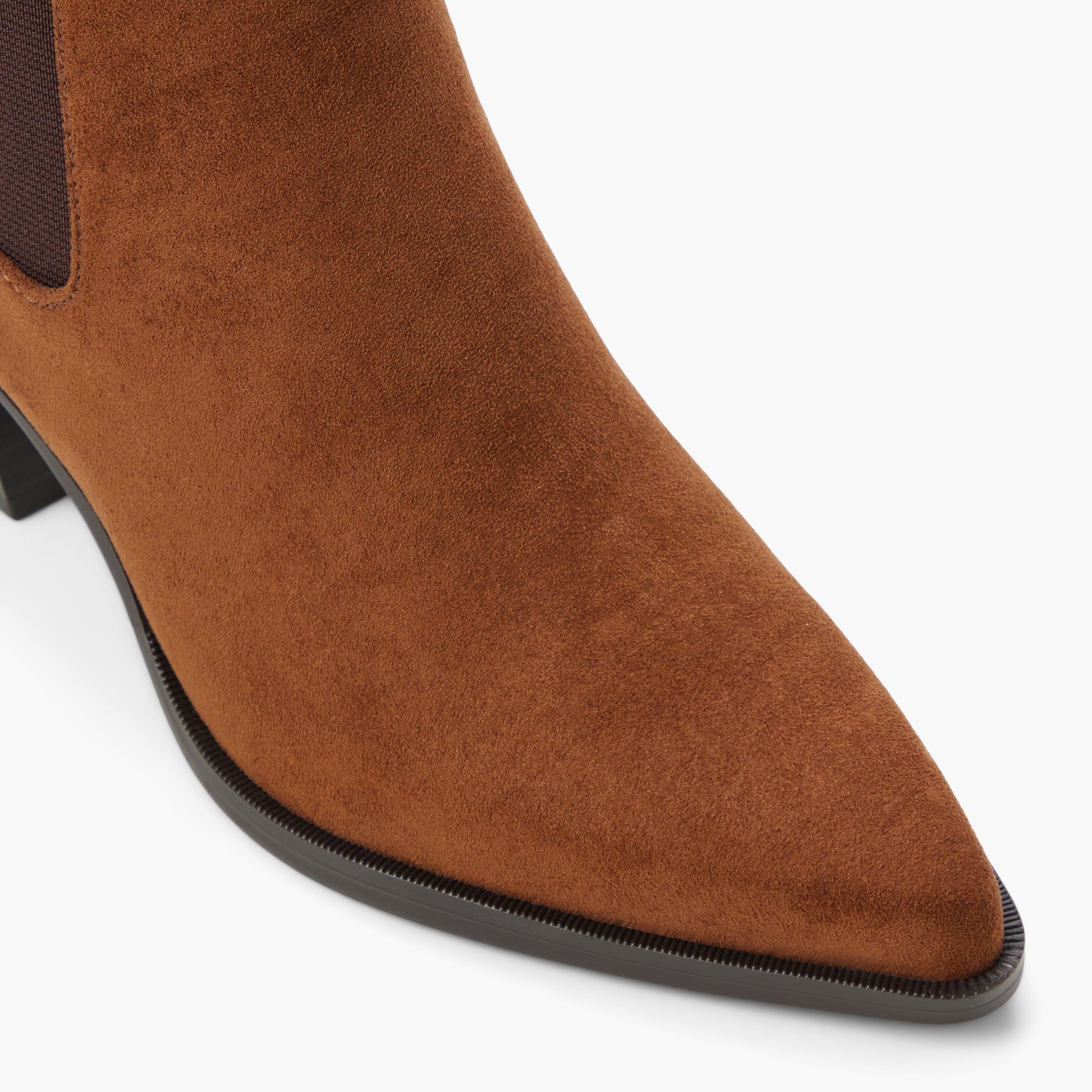 Close-up of the Cognac Syra Ankle Boots