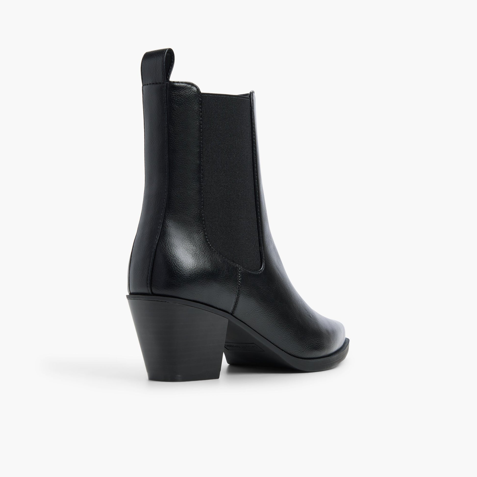 Three-quarter angle of Black Syra Ankle Boots's back side