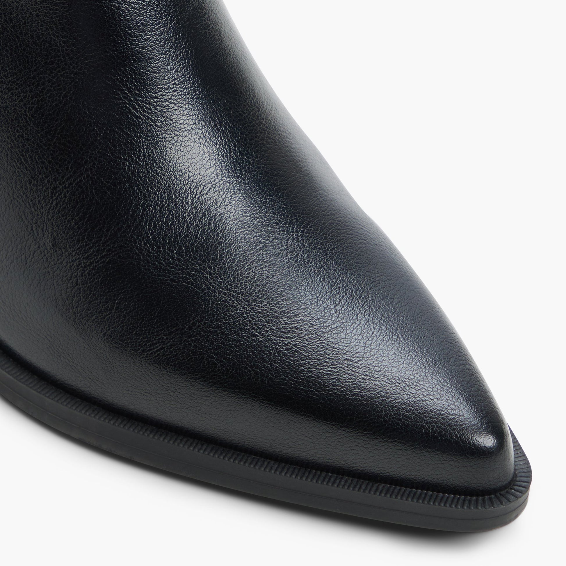 Close-up of the Black Syra Ankle Boots