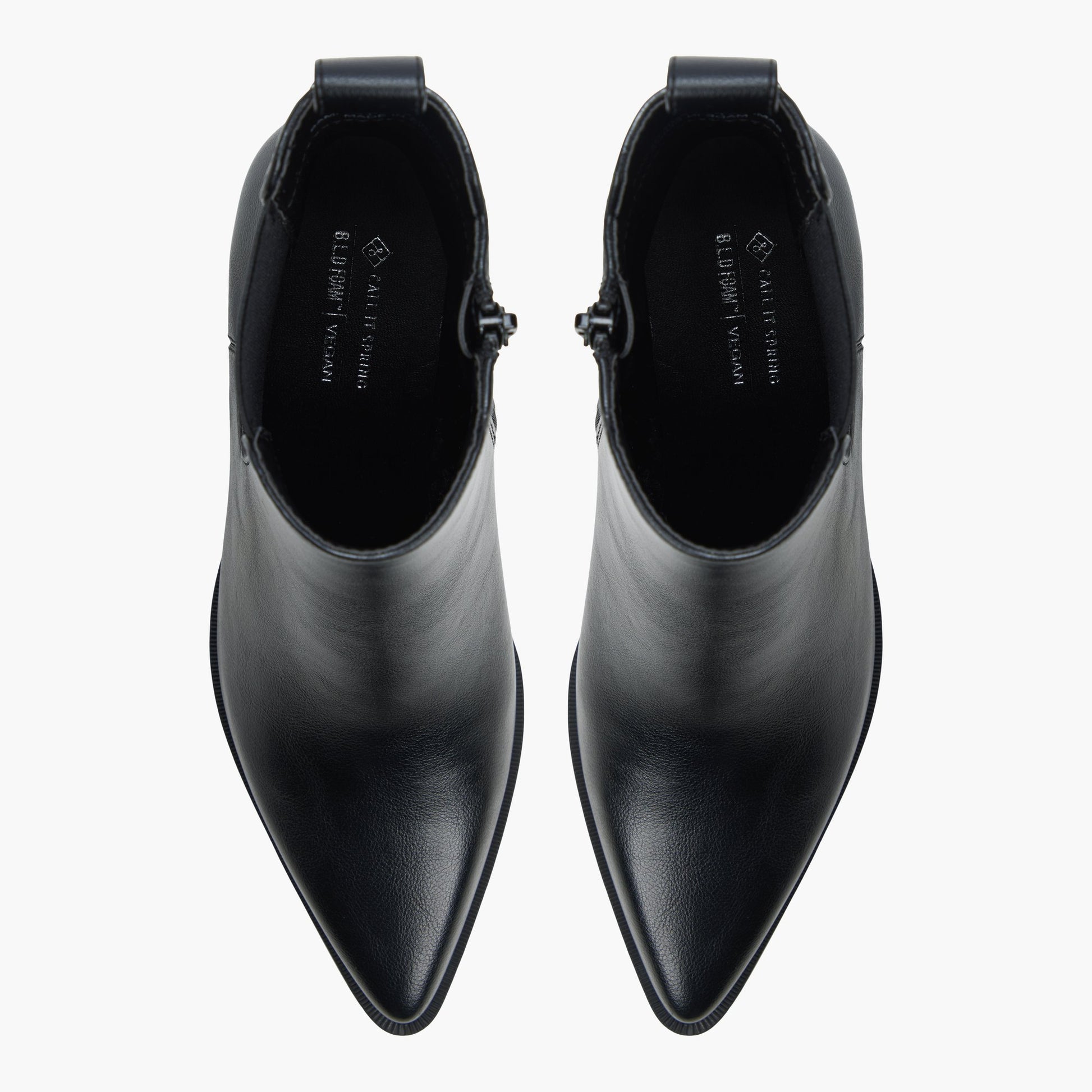 Top-down view of the Black Syra Ankle Boots