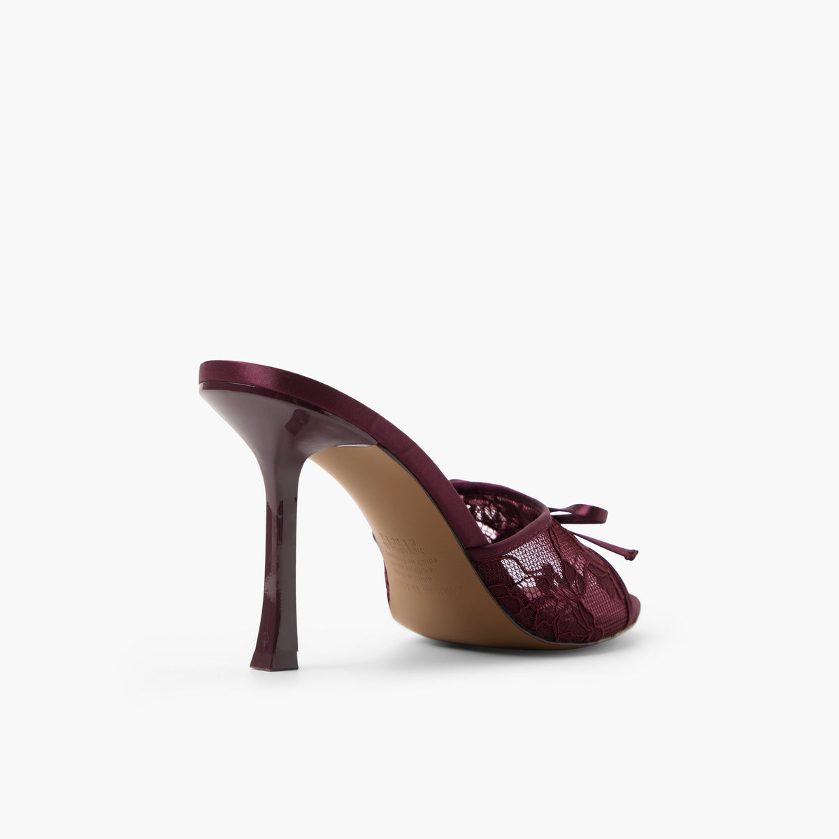 Three-quarter angle of Bordo Juniee Heeled Mule Sandals's back side
