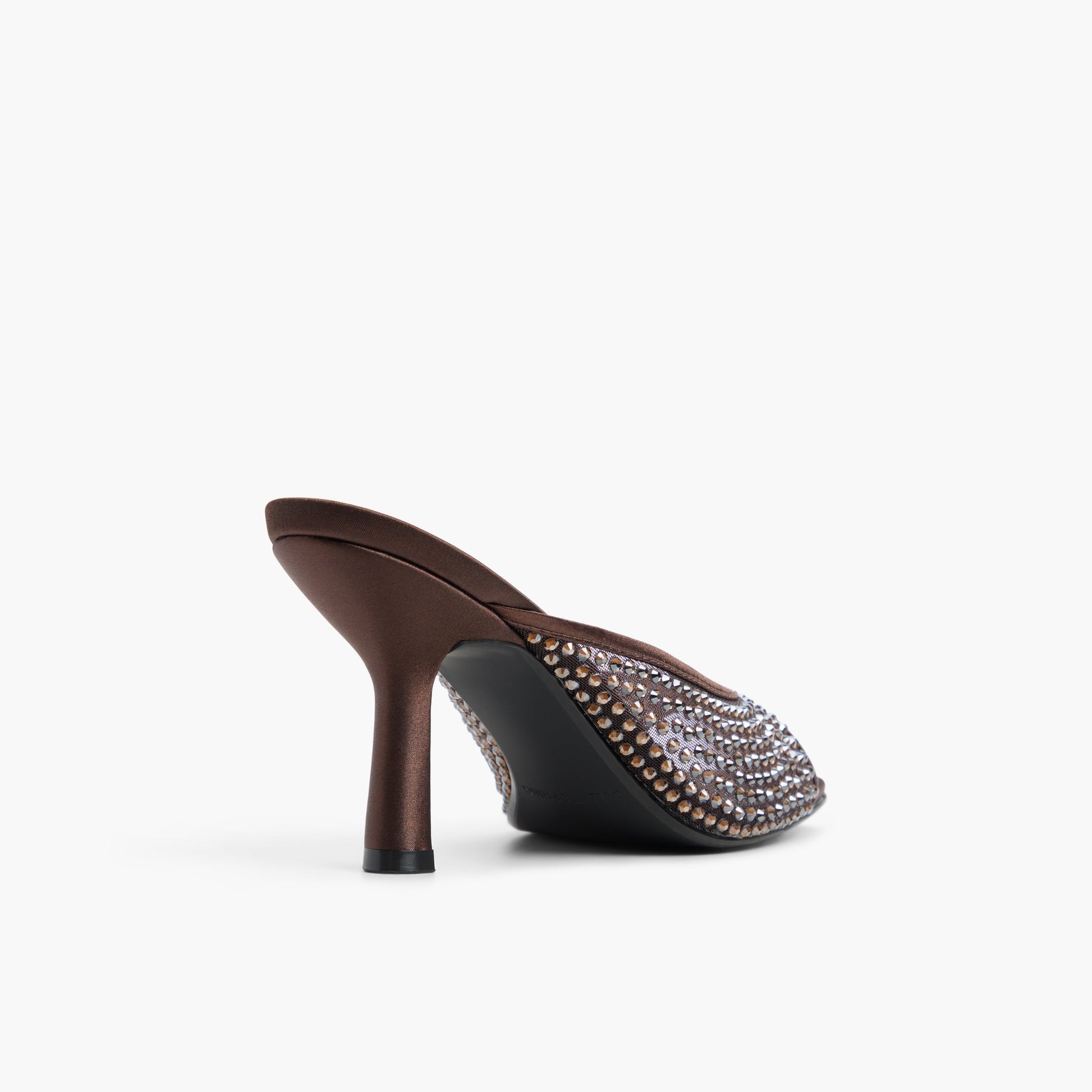 Three-quarter angle of Other brown Sunaa Heeled Mule Sandals's back side