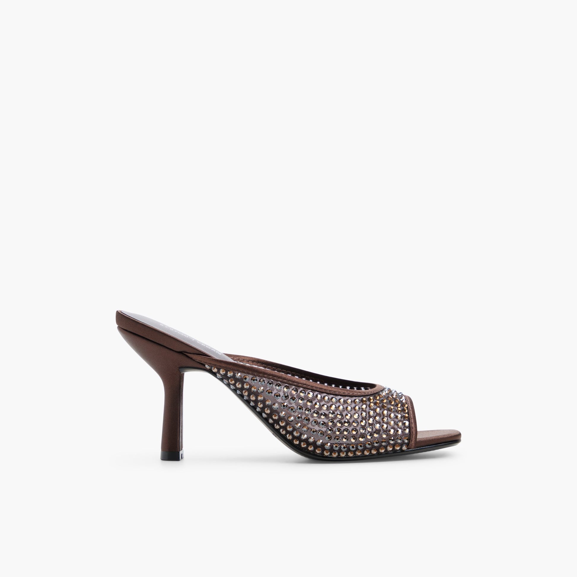 Main View of Other brown Sunaa Heeled Mule Sandals for Womens