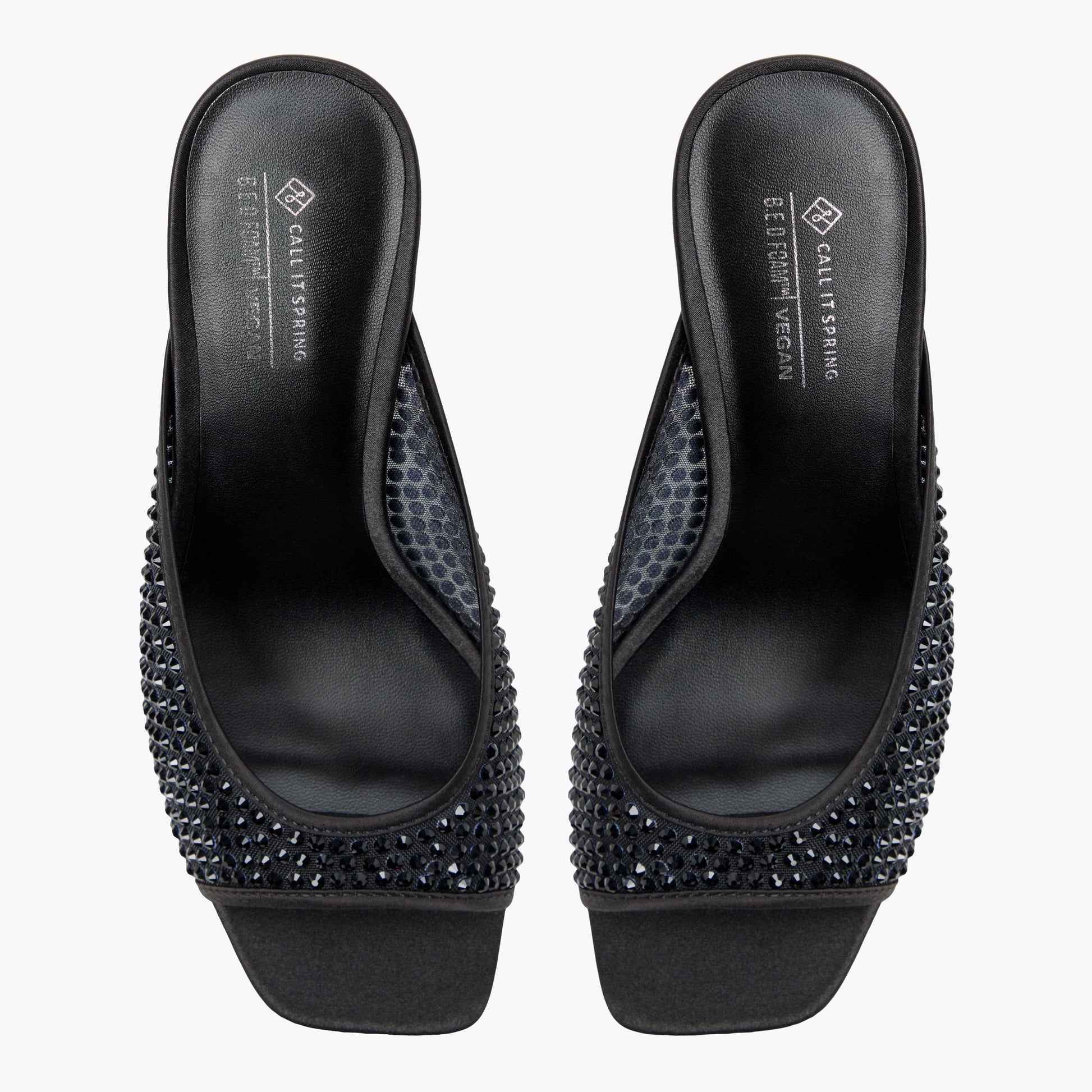 Vue de dessus de la Noir Sunaa Sandales mules à talons