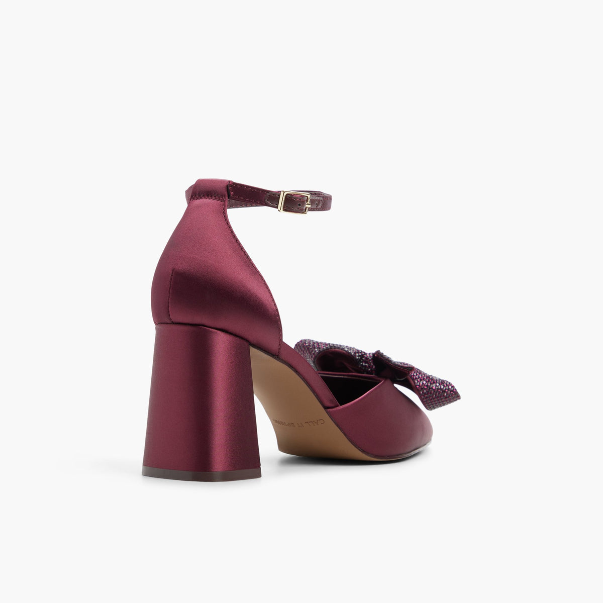 Three-quarter angle of Bordo Aviia Ankle Strap Pumps's back side