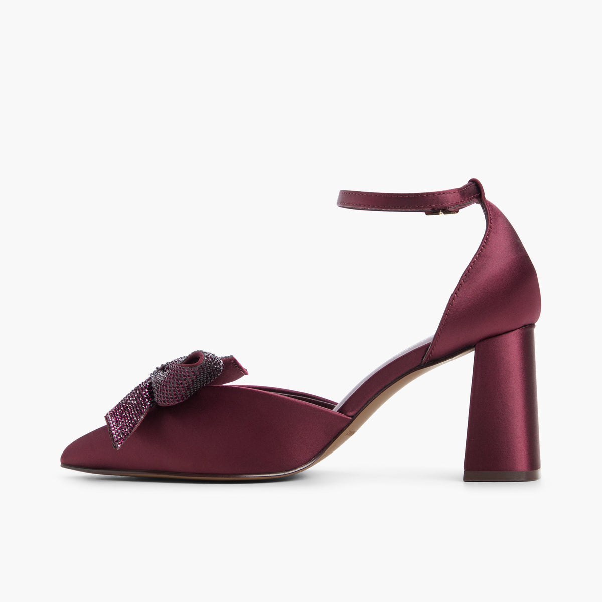 Side view of Bordo Aviia Ankle Strap Pumps