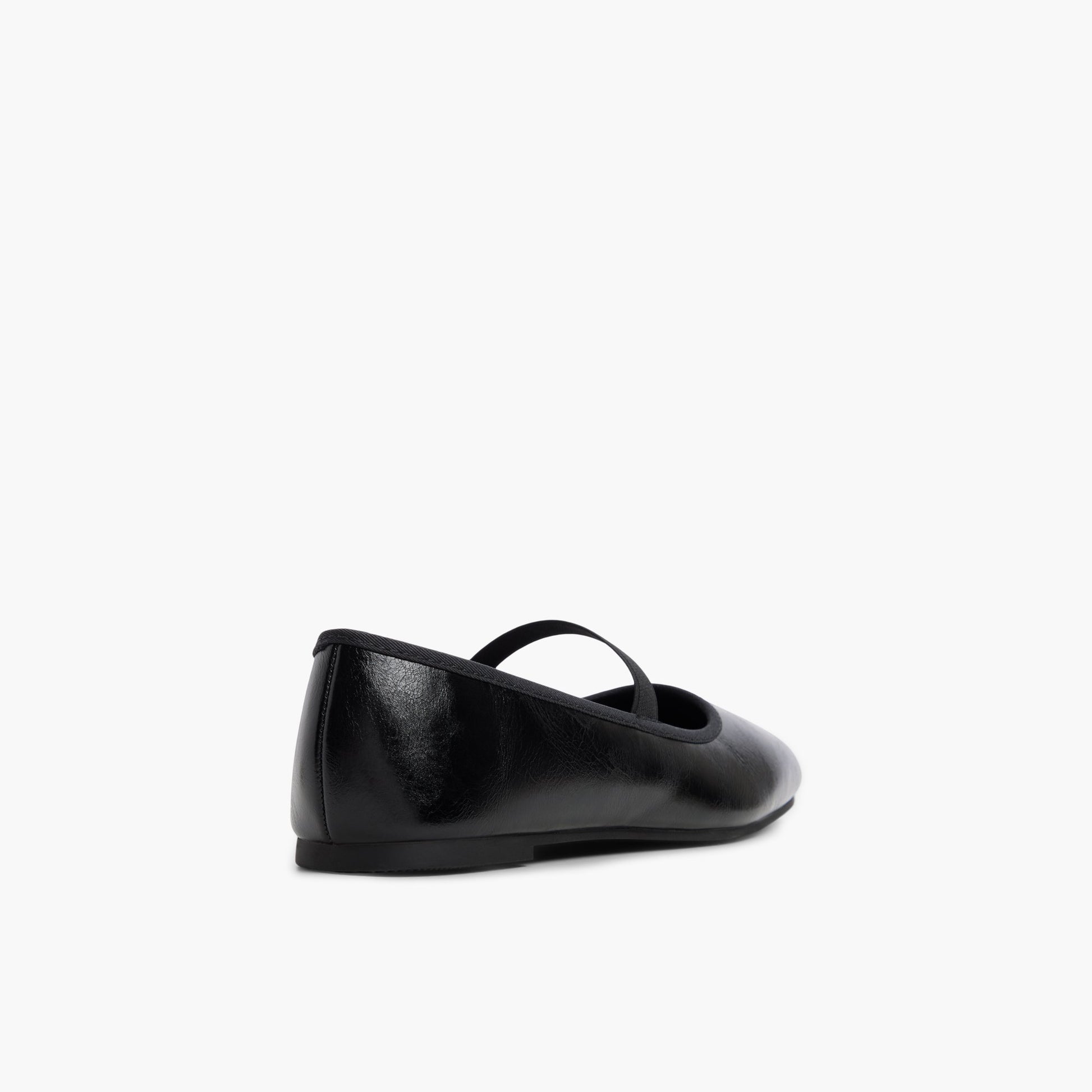 Three-quarter angle of Black Jonnie Mary Jane Flats's back side