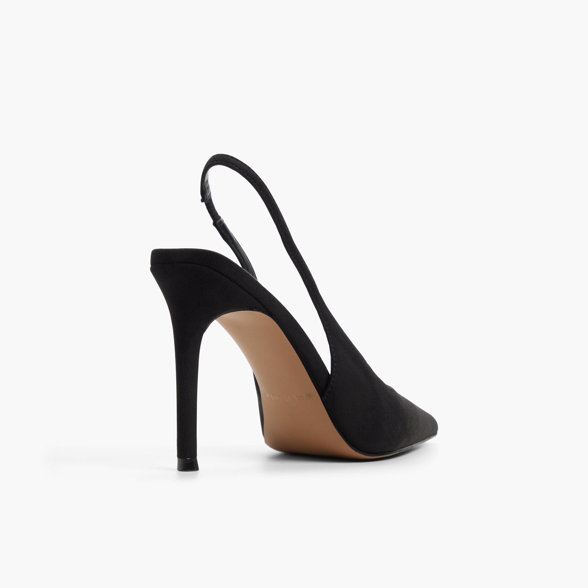 Three-quarter angle of Black Daniellaa Slingback Pumps's back side