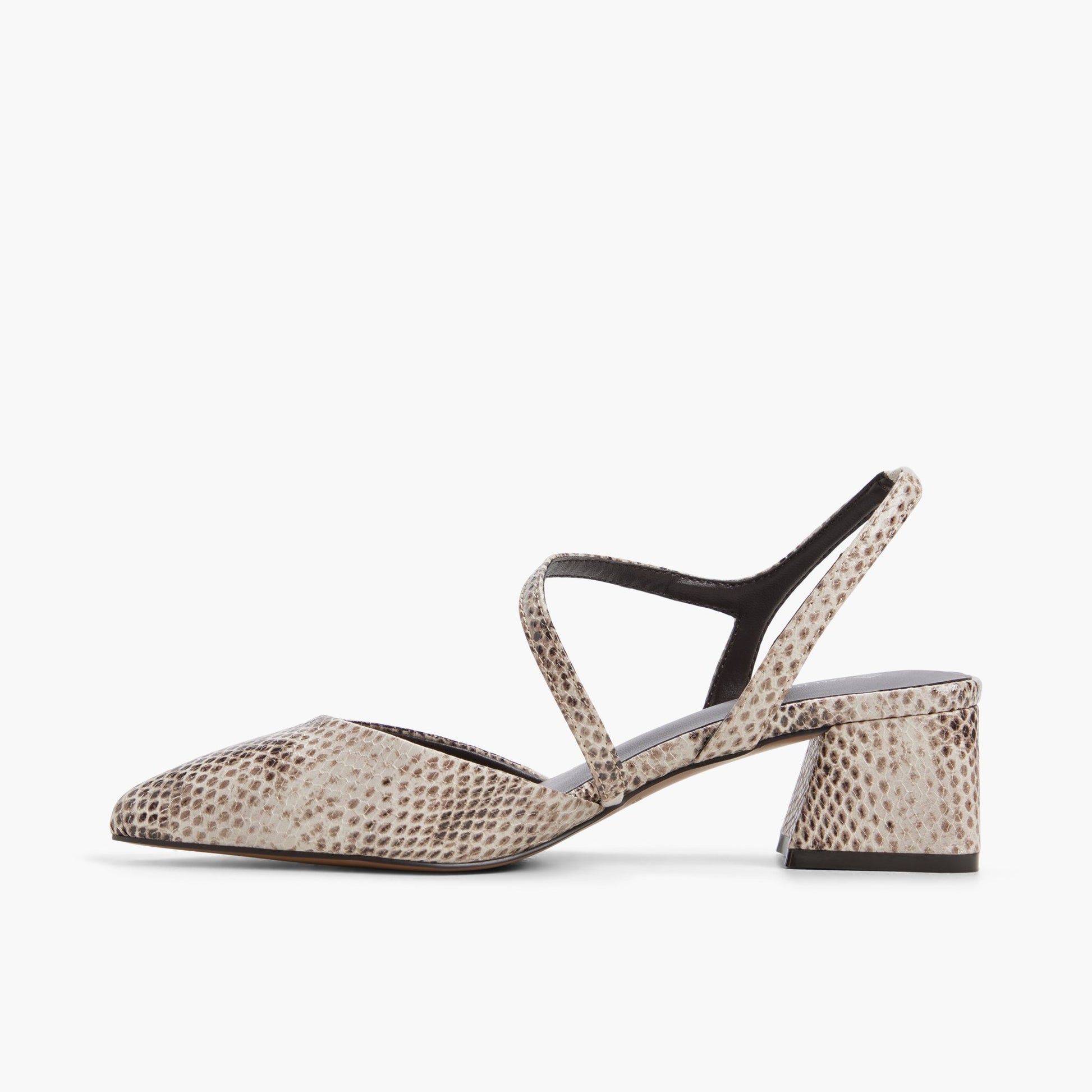 Side view of Other medium beige Brianah Strappy Block Heels