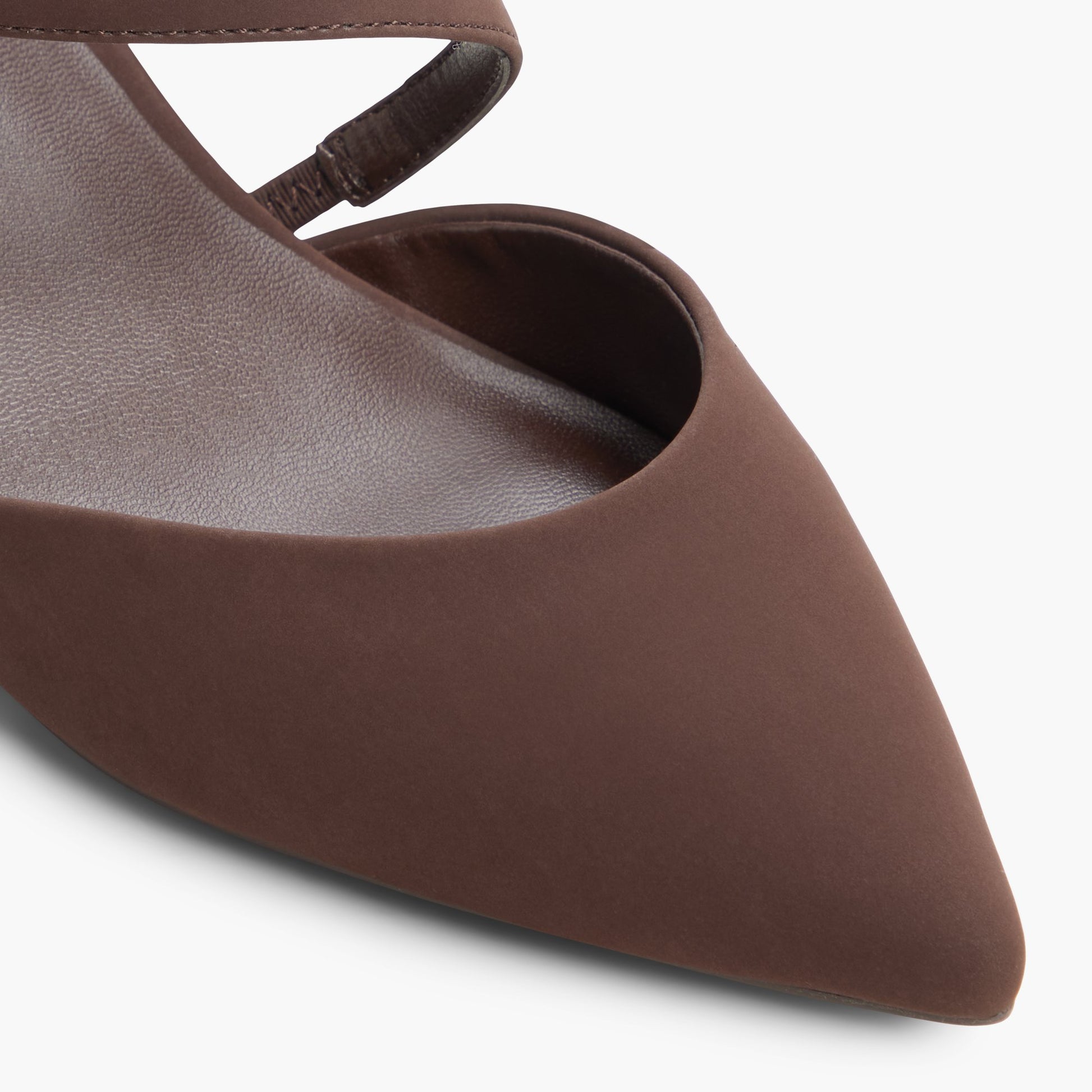 Close-up of the Medium brown Brianah Strappy Block Heels
