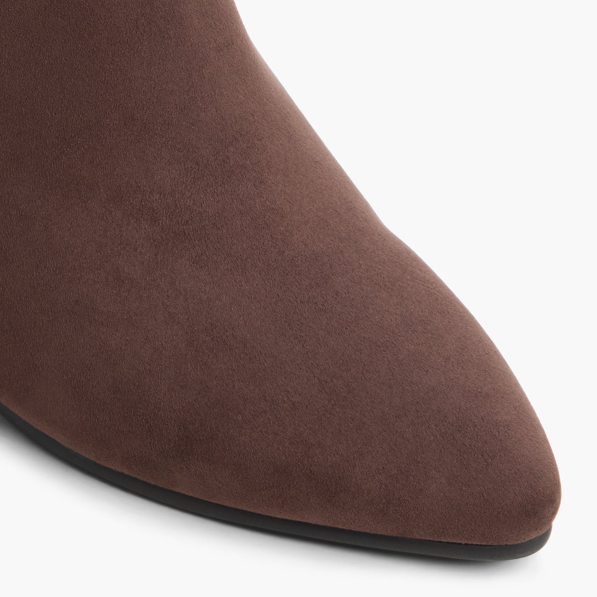Close-up of the Dark brown Avela Ankle Boots