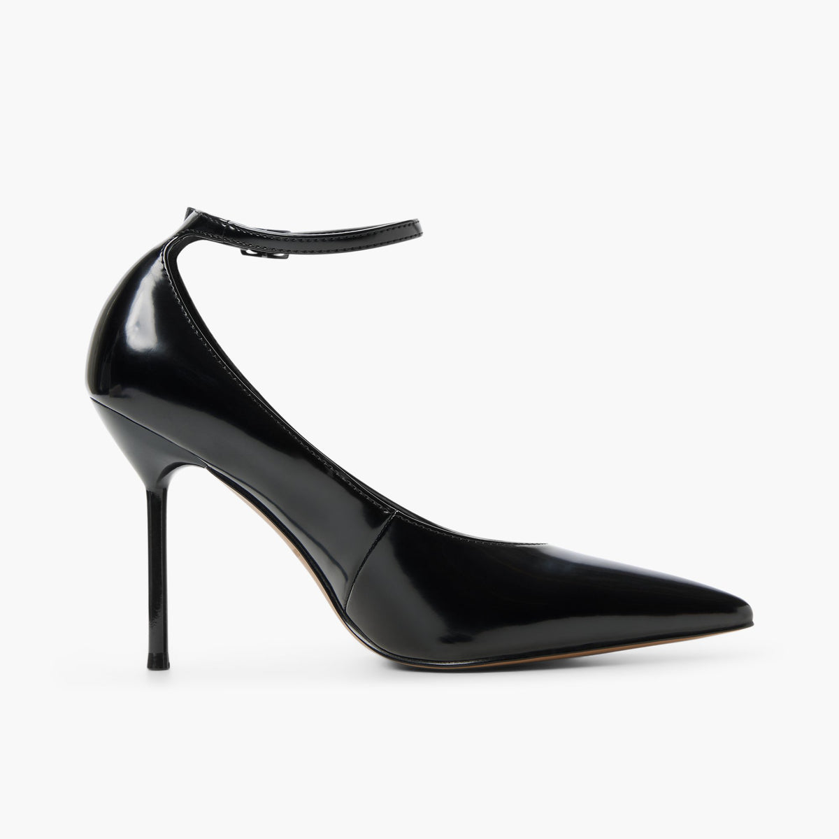 Vue latérale de Noir Sirene Escarpins