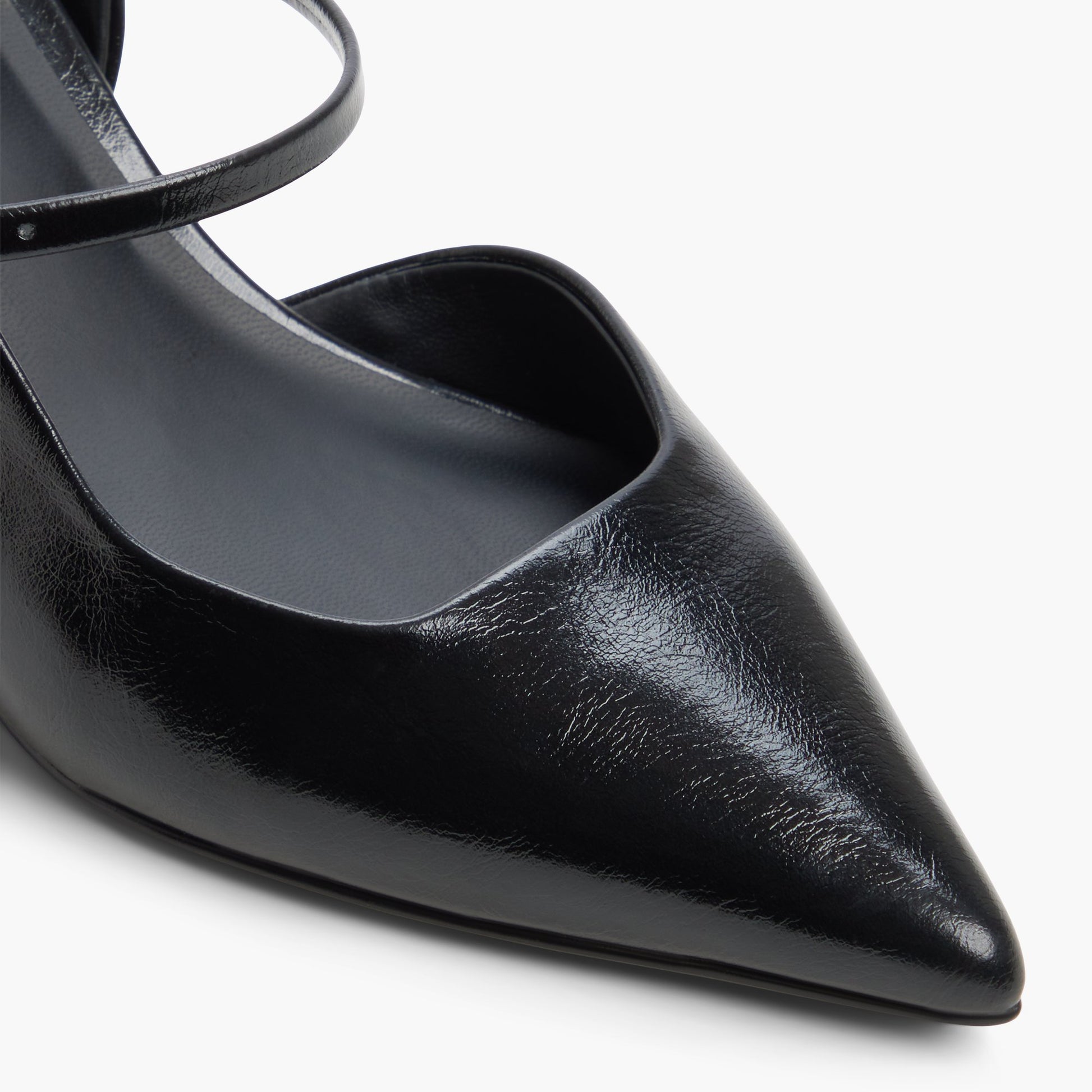 Close-up of the Black Izzi Slingback Pumps