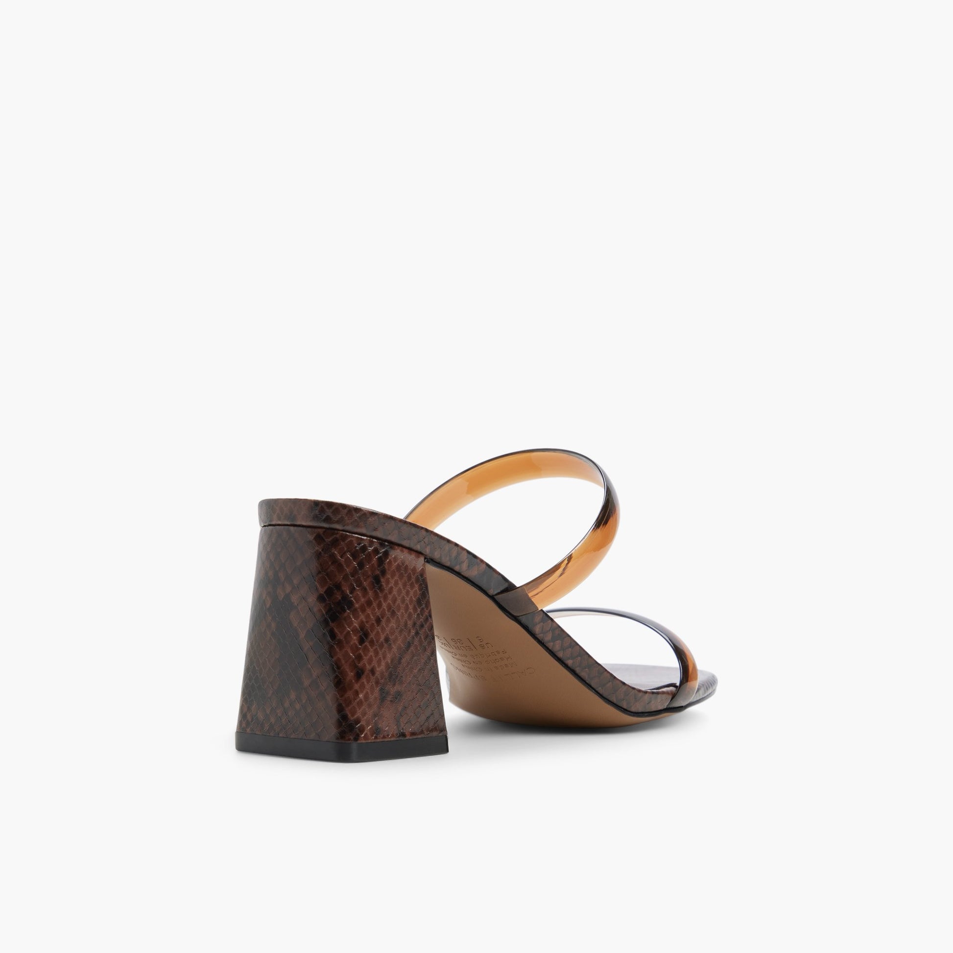 Three-quarter angle of Other brown Kaiaa Mid Heel Mule Sandals's back side