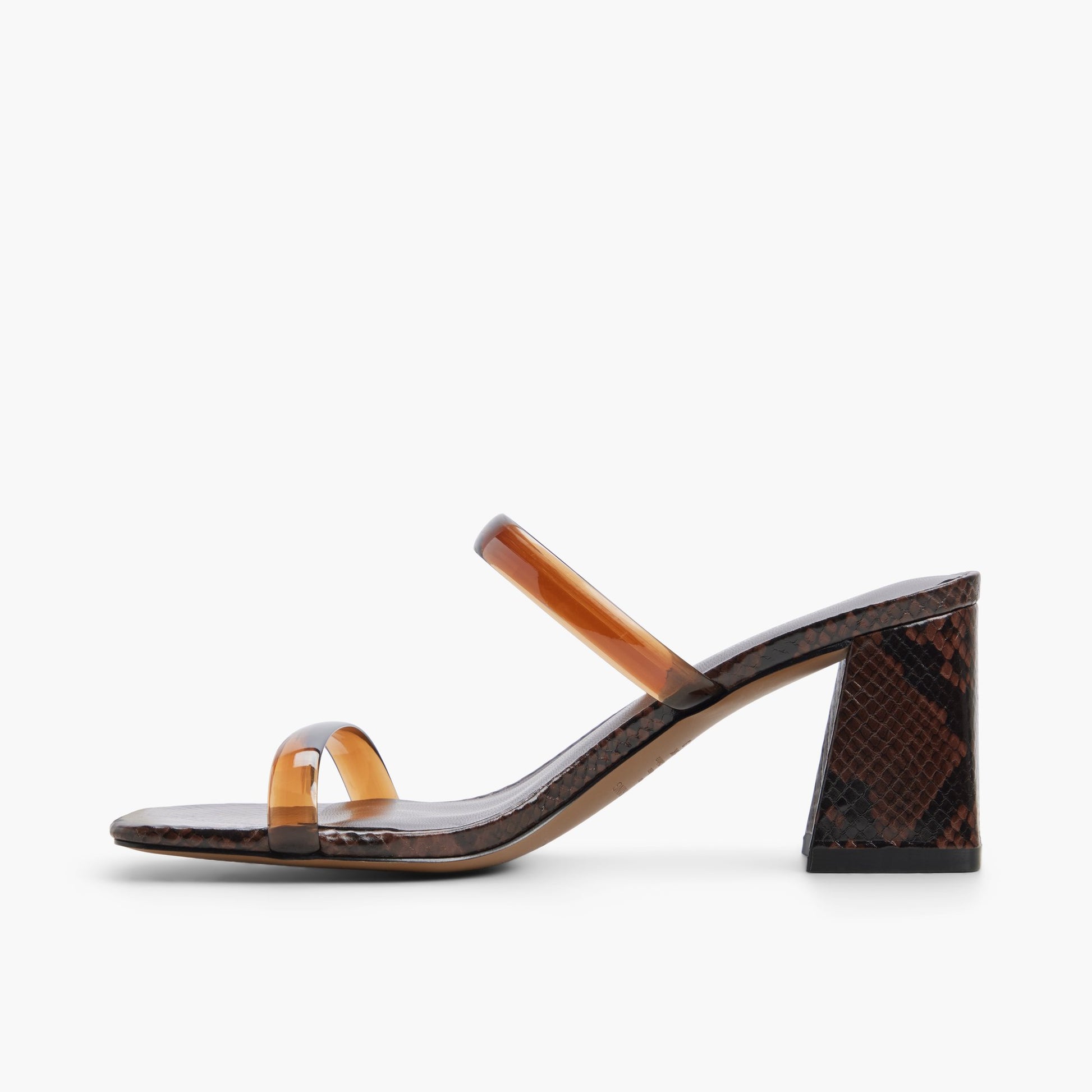 Side view of Other brown Kaiaa Mid Heel Mule Sandals