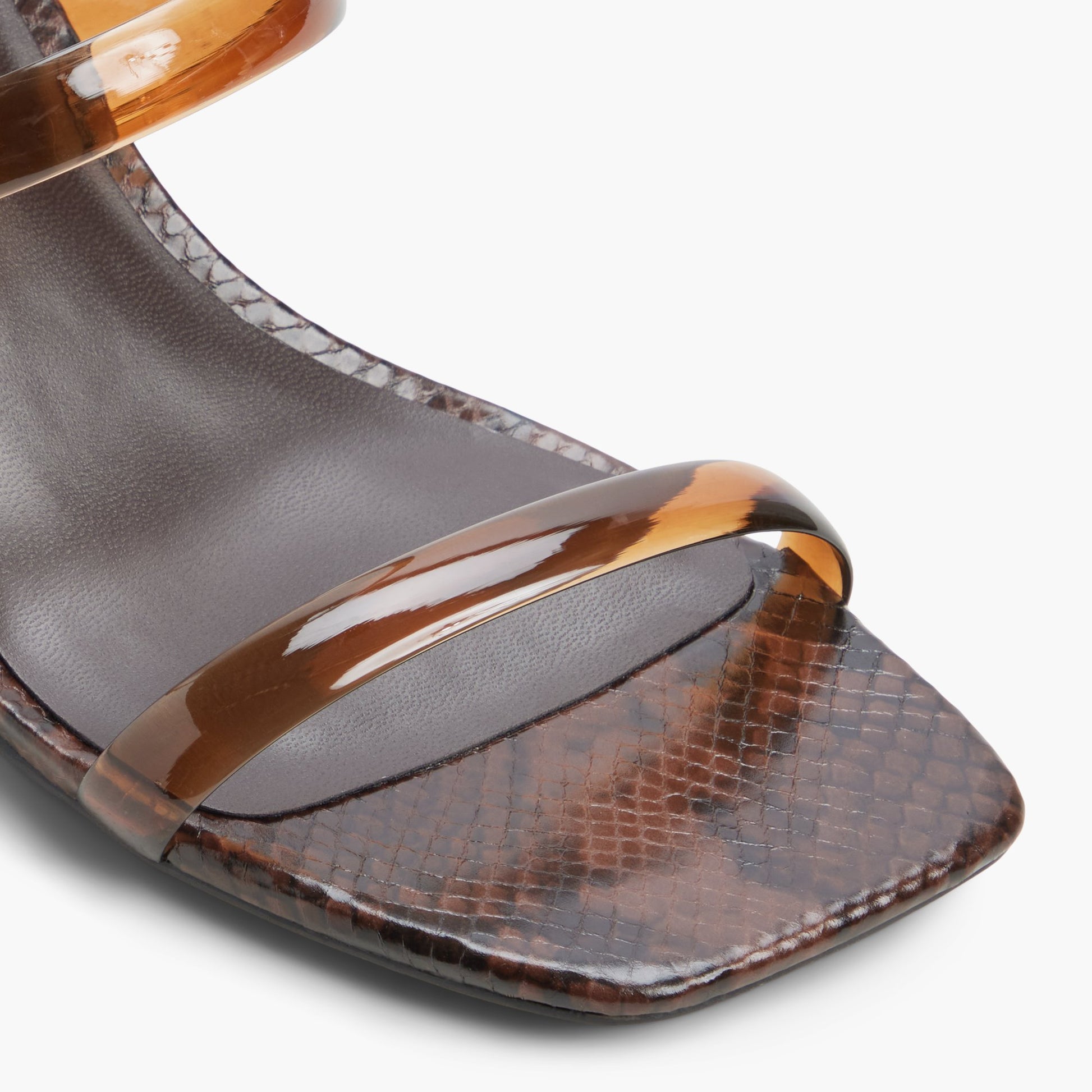 Close-up of the Other brown Kaiaa Mid Heel Mule Sandals