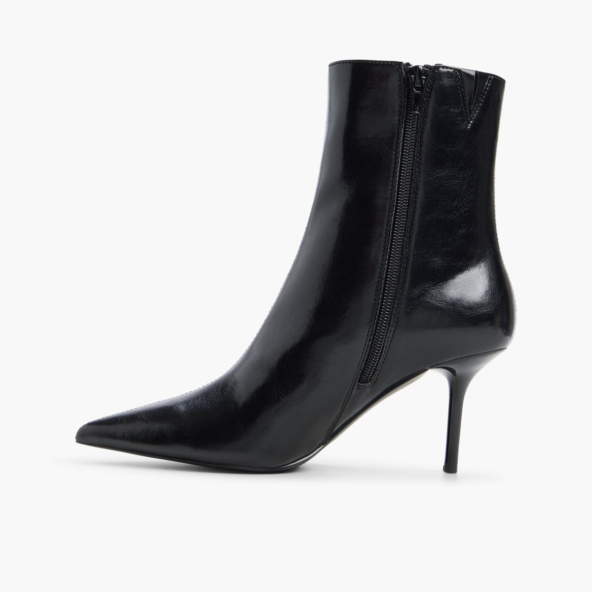 Side view of Black Xena Ankle Boots