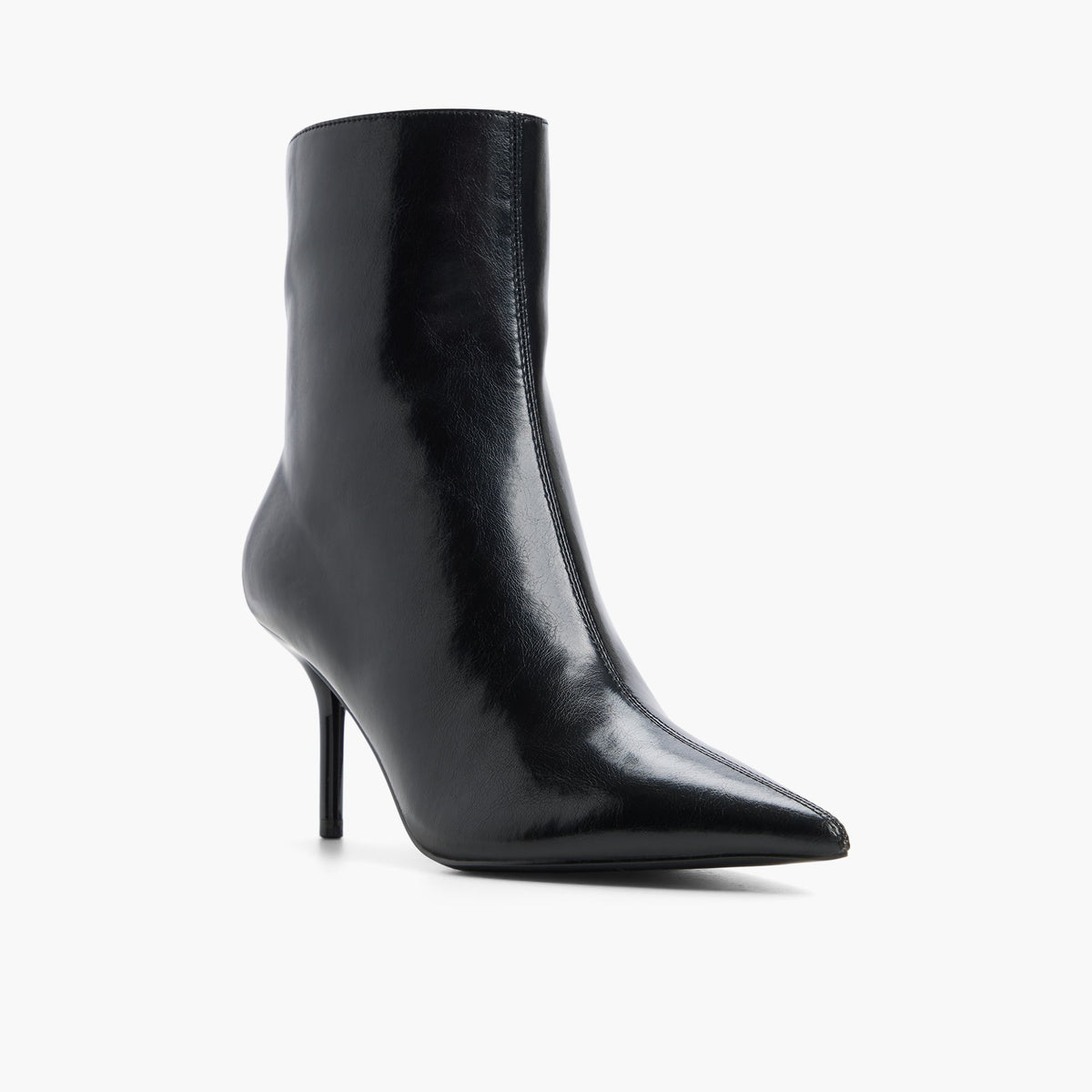 Three-quarter angle of Black Xena Ankle Boots's front side