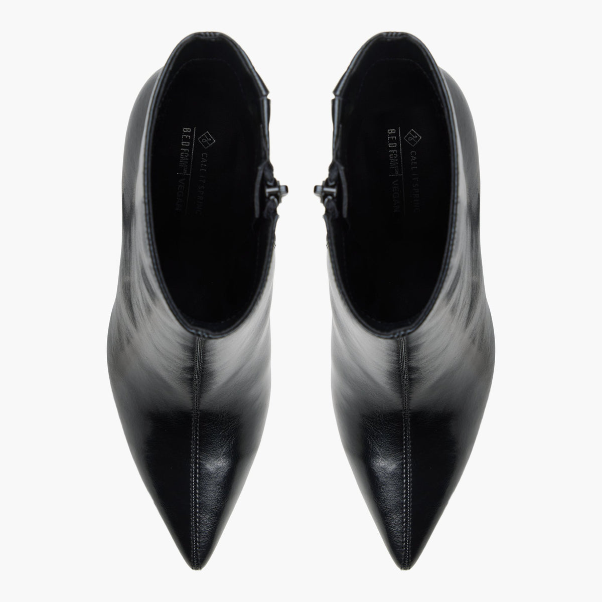 Top-down view of the Black Xena Ankle Boots