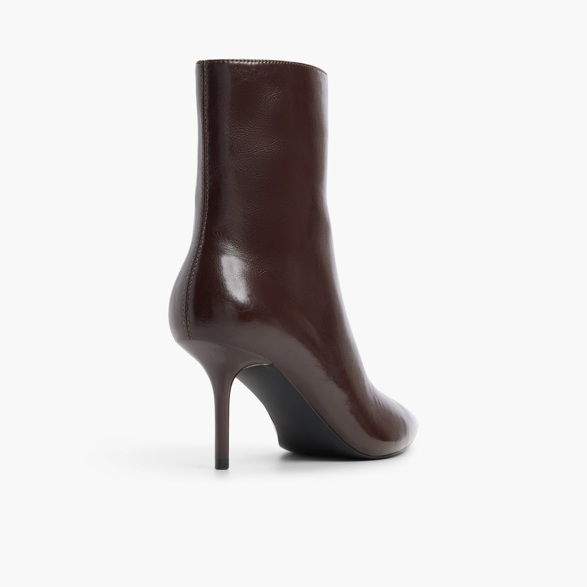 Three-quarter angle of Dark brown Xena Ankle Boots's back side