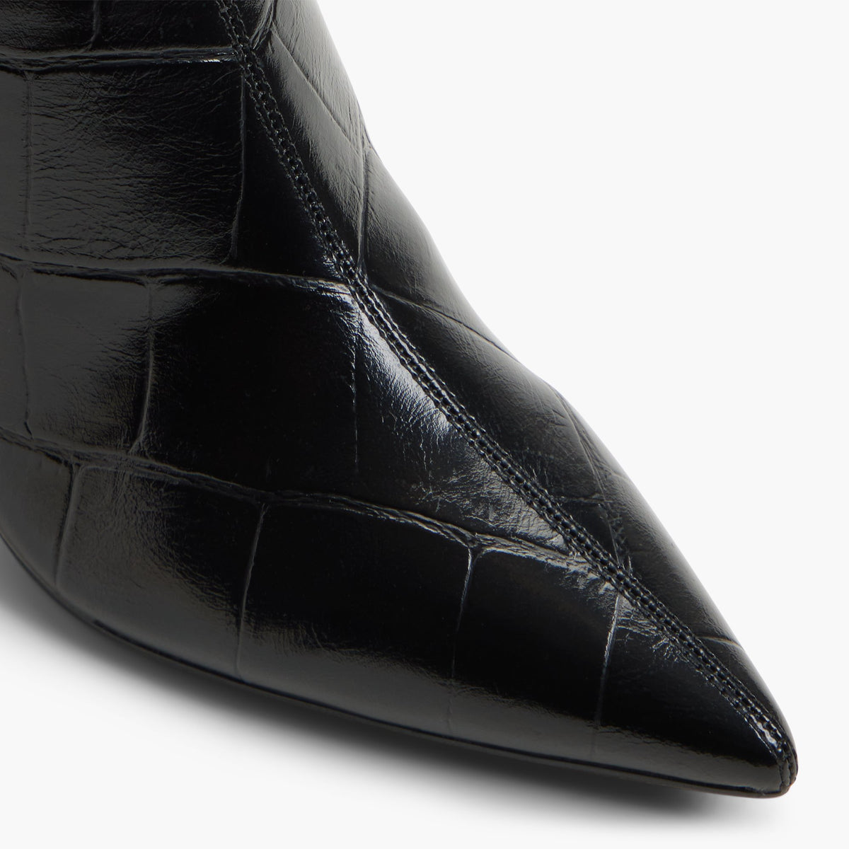 Close-up of the Open black Xena Ankle Boots