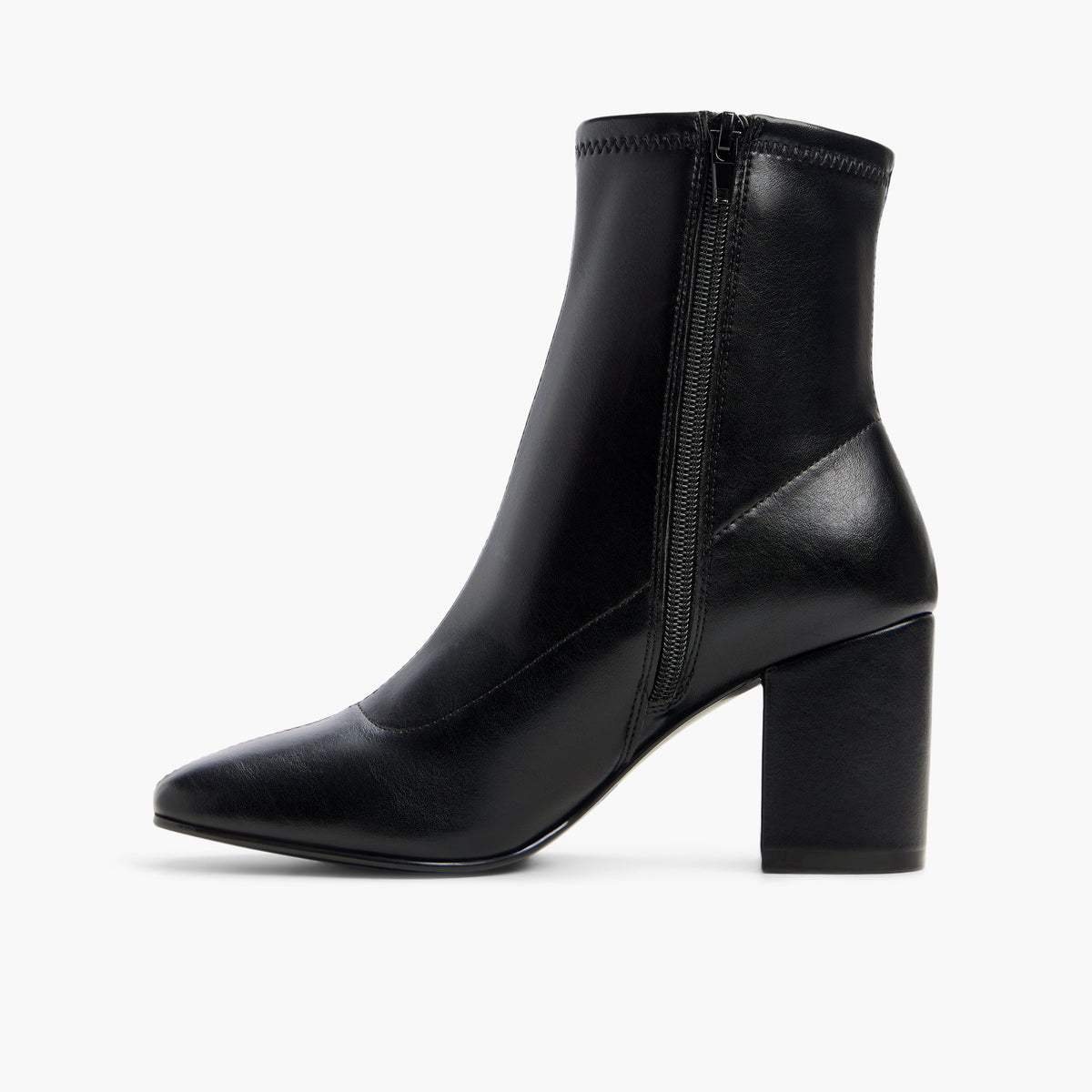 Side view of Black Riiella Ankle Boots