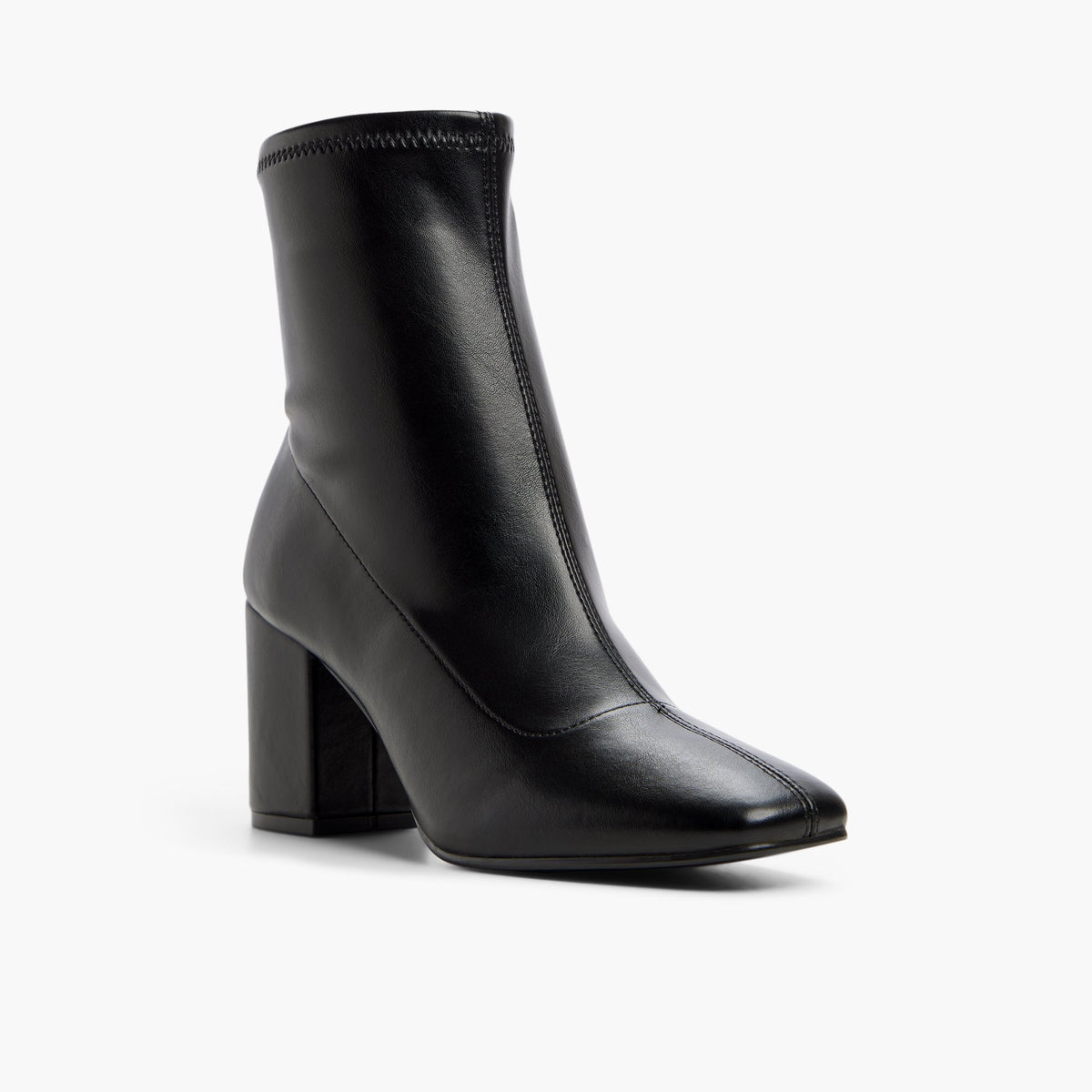 Three-quarter angle of Black Riiella Ankle Boots's front side