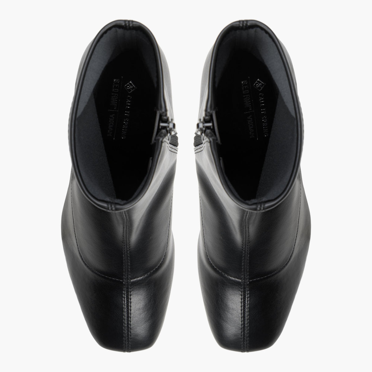 Top-down view of the Black Riiella Ankle Boots