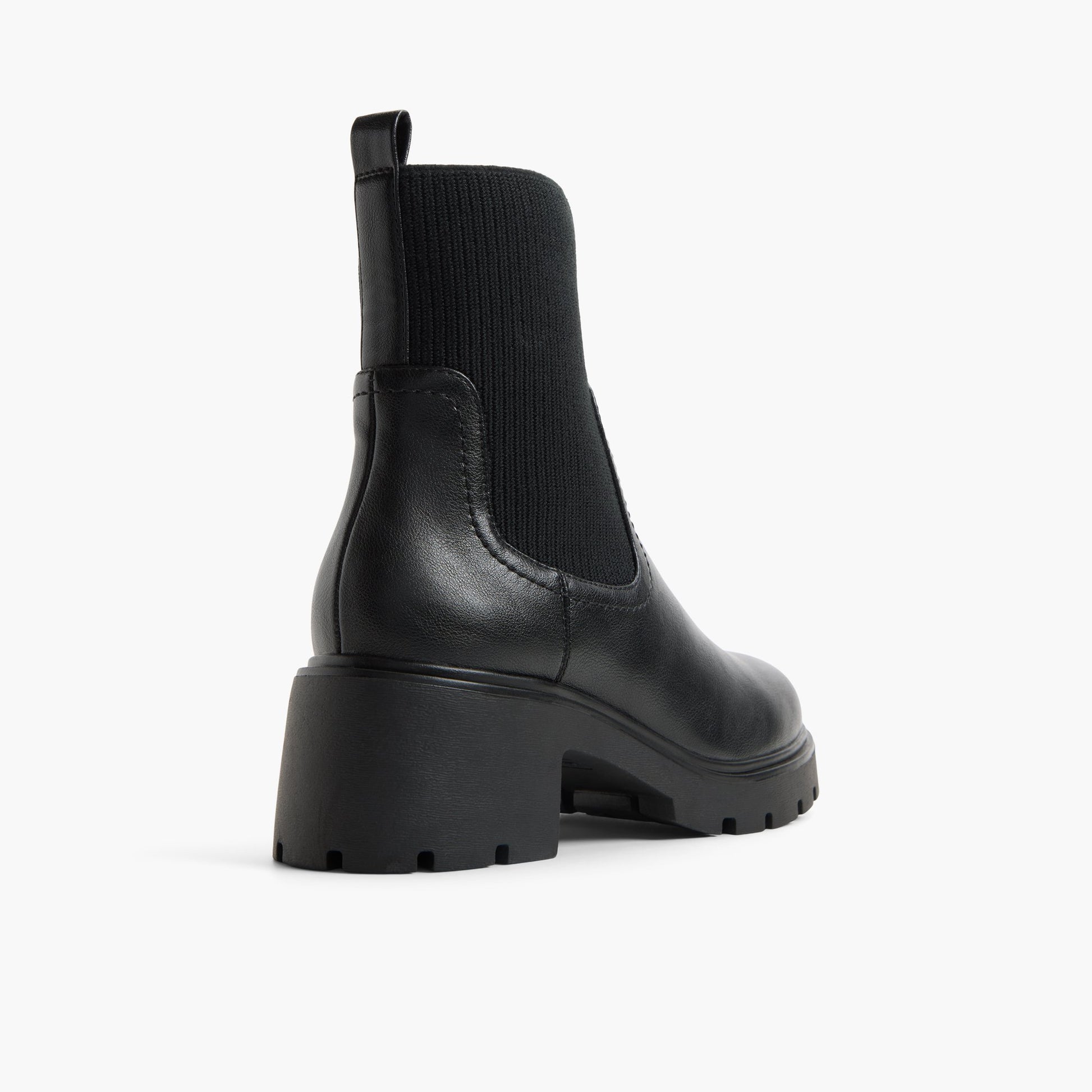 Three-quarter angle of Black Vienne Chelsea Boots's back side
