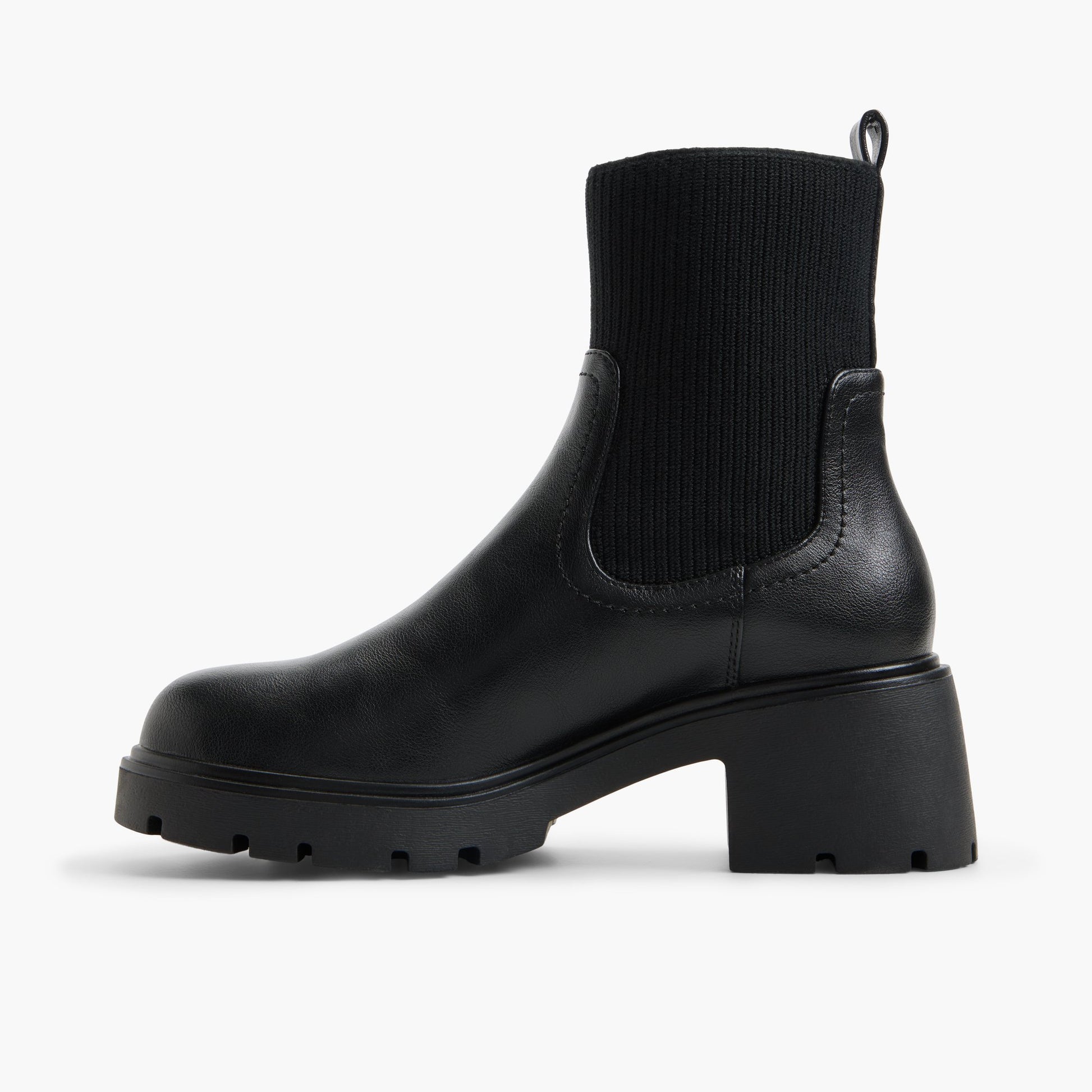 Side view of Black Vienne Chelsea Boots