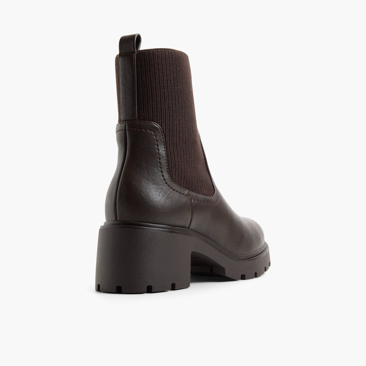 Three-quarter angle of Dark brown Vienne Chelsea Boots's back side