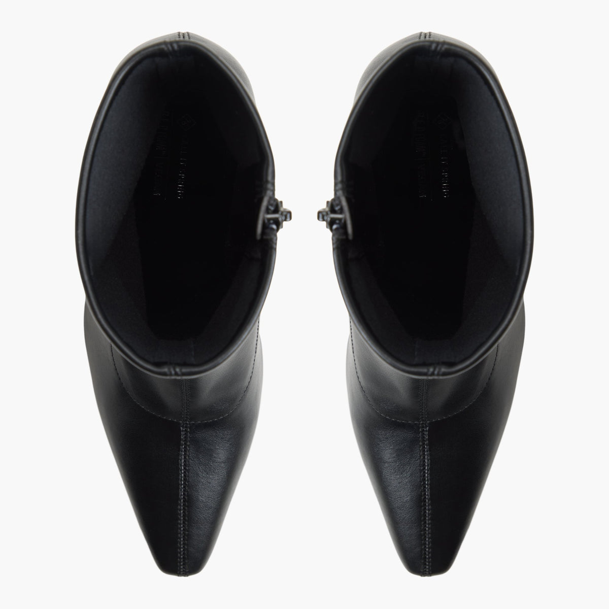 Top-down view of the Black Noira Ankle Boots