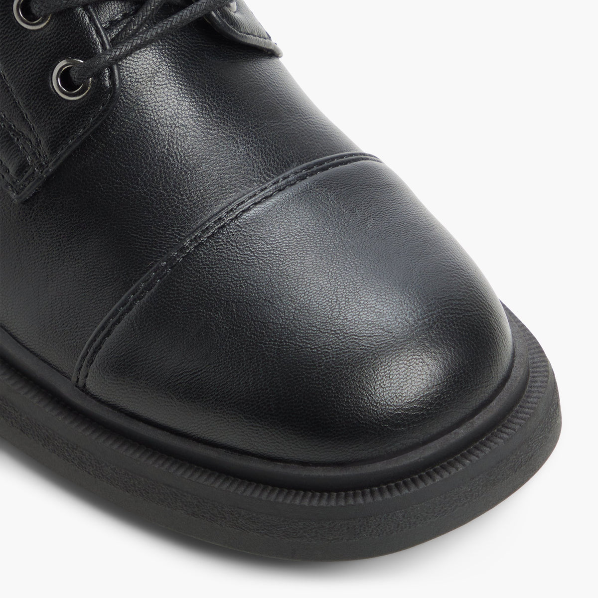 Close-up of the Black Viora Combat Boots