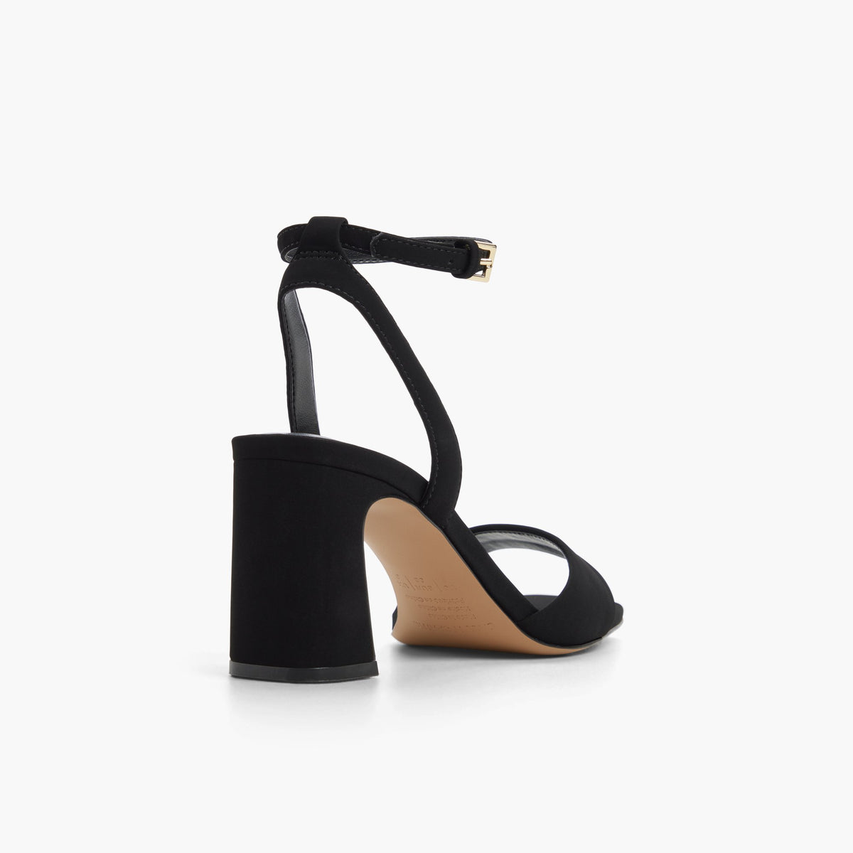 Angle de trois quarts de l'arrière de Noir Ellana Sandales à talons