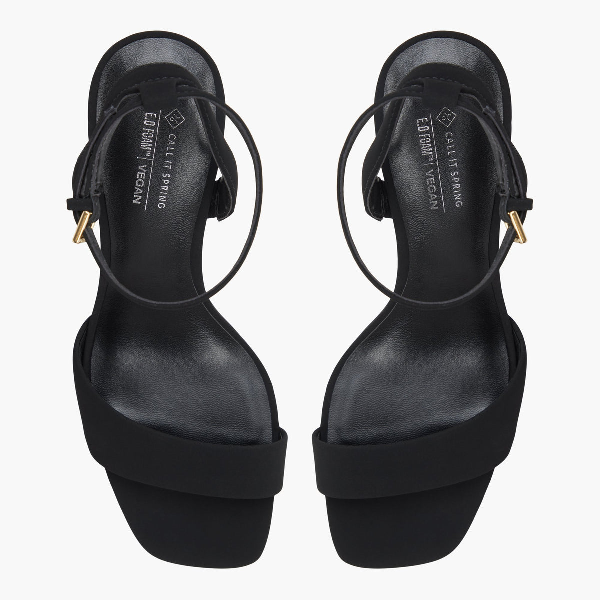 Vue de dessus de la Noir Ellana Sandales à talons
