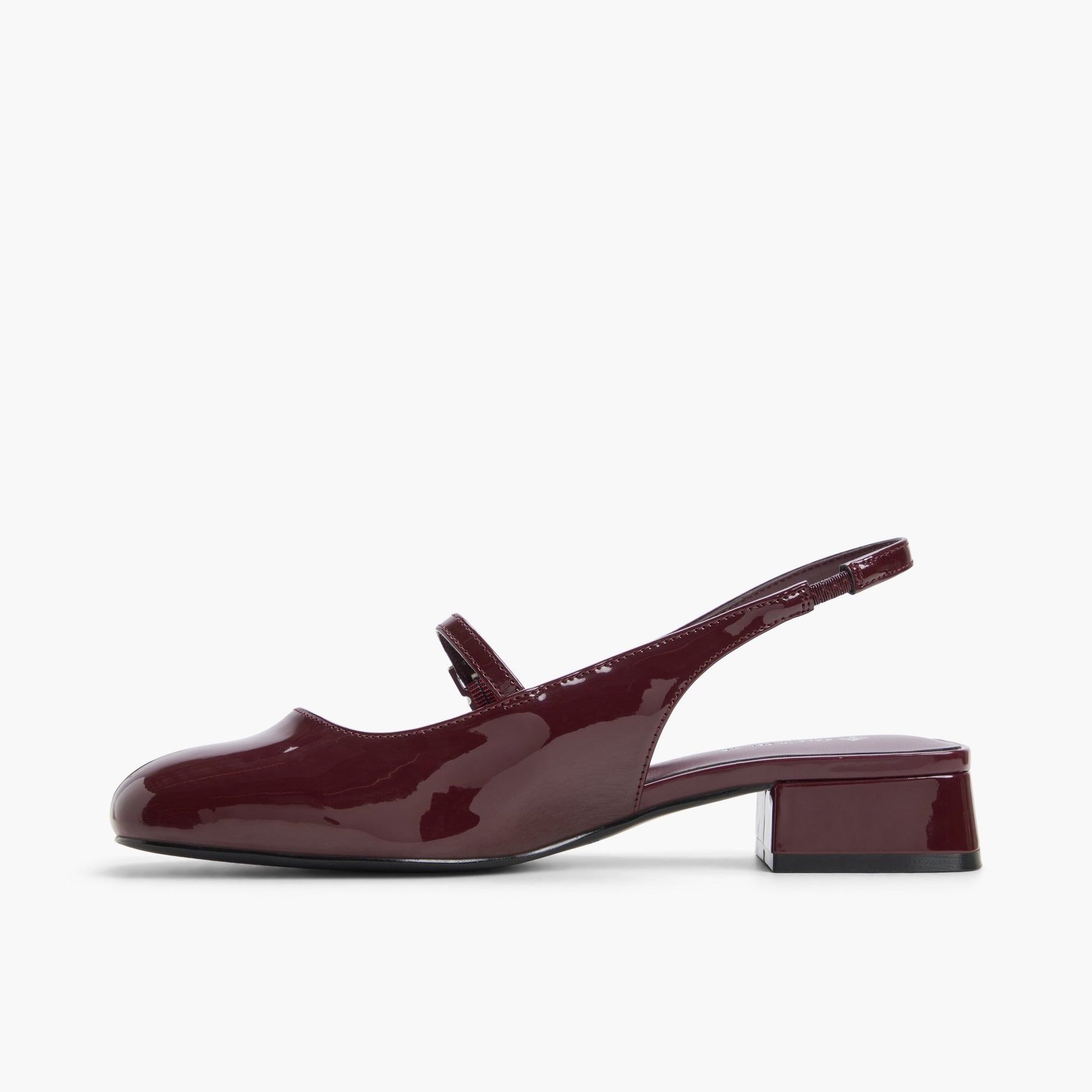 Side view of Bordo Viviianna Slingback Mary Janes