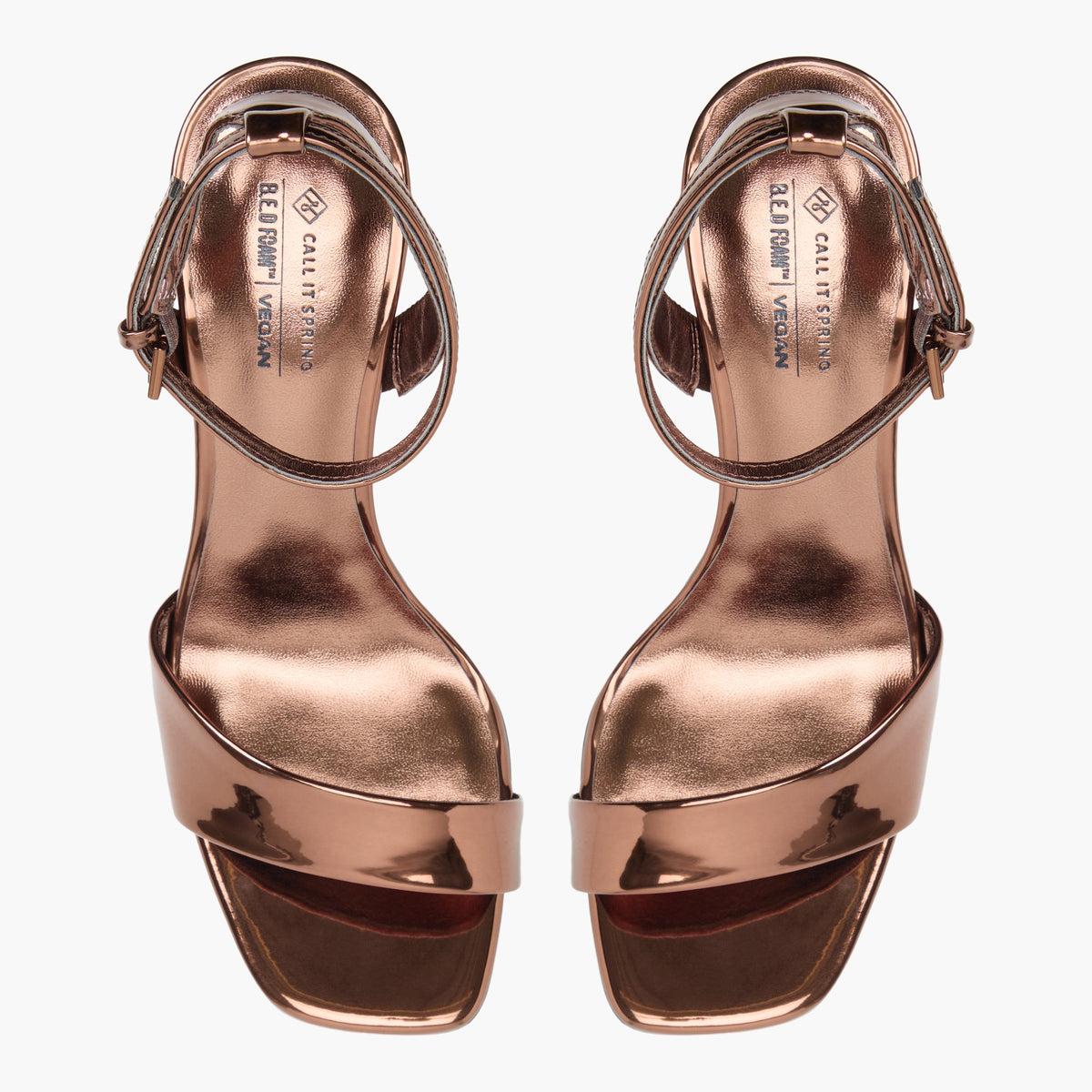 Vue de dessus de la Bronze Ellana Sandales à talons