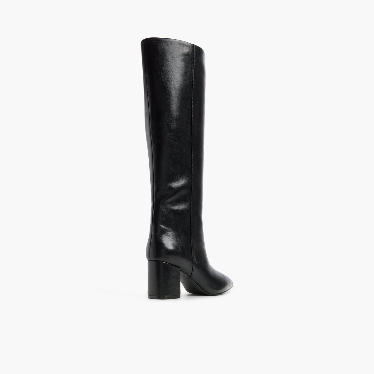 Three-quarter angle of Black Ophra Knee-High Boots's back side