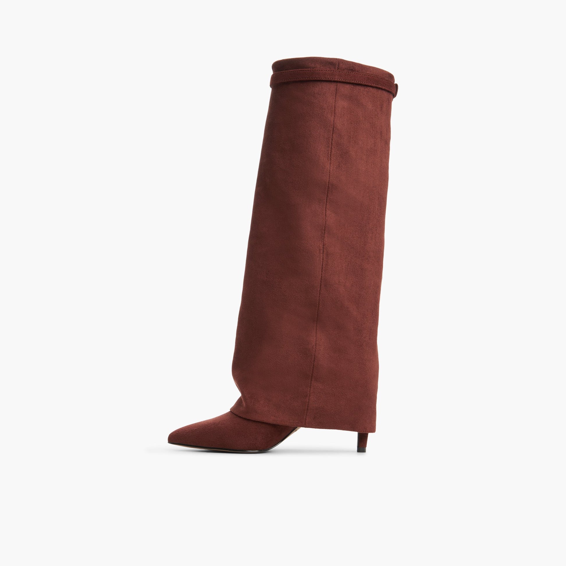 Vue latérale de Moyen brun Irenaa Bottes hautes à revers