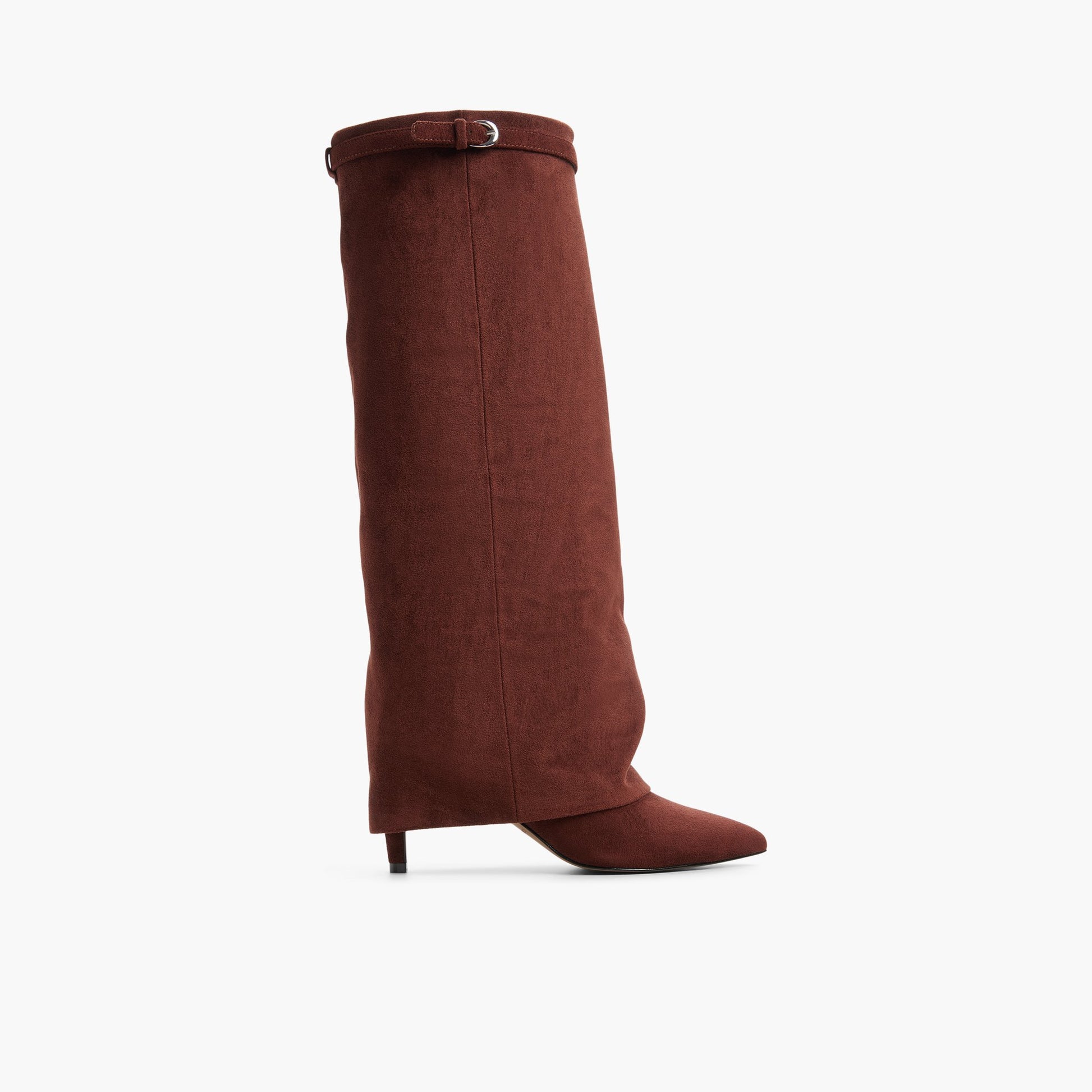 Vue principale de Moyen brun Irenaa Bottes hautes à revers pour Femmes