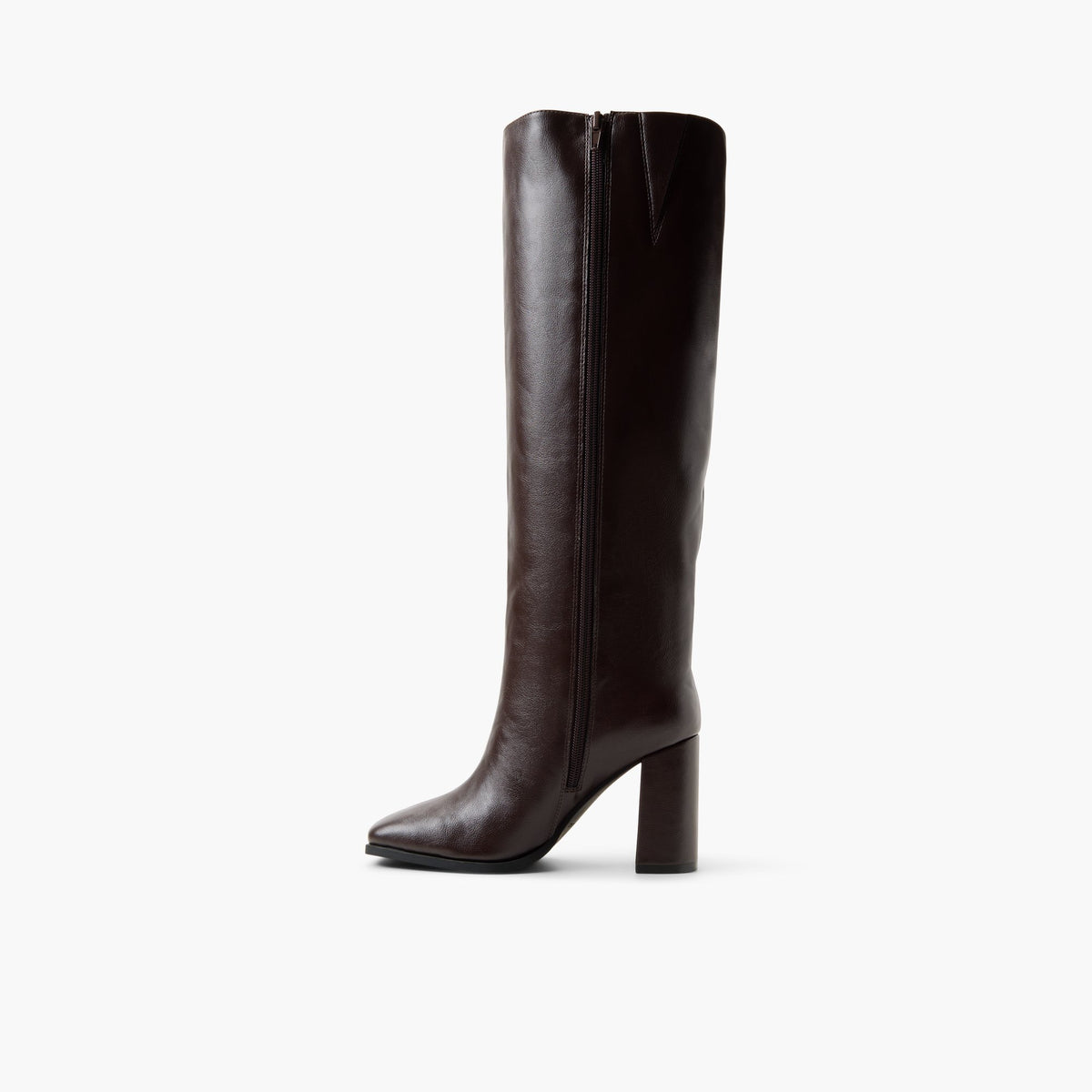 Vue latérale de Brun foncé Calya Bottes hautes