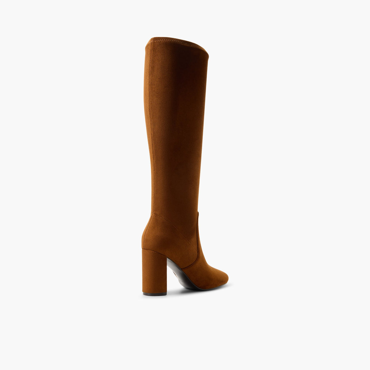 Three-quarter angle of Brown Elvire Knee-High Boots's back side
